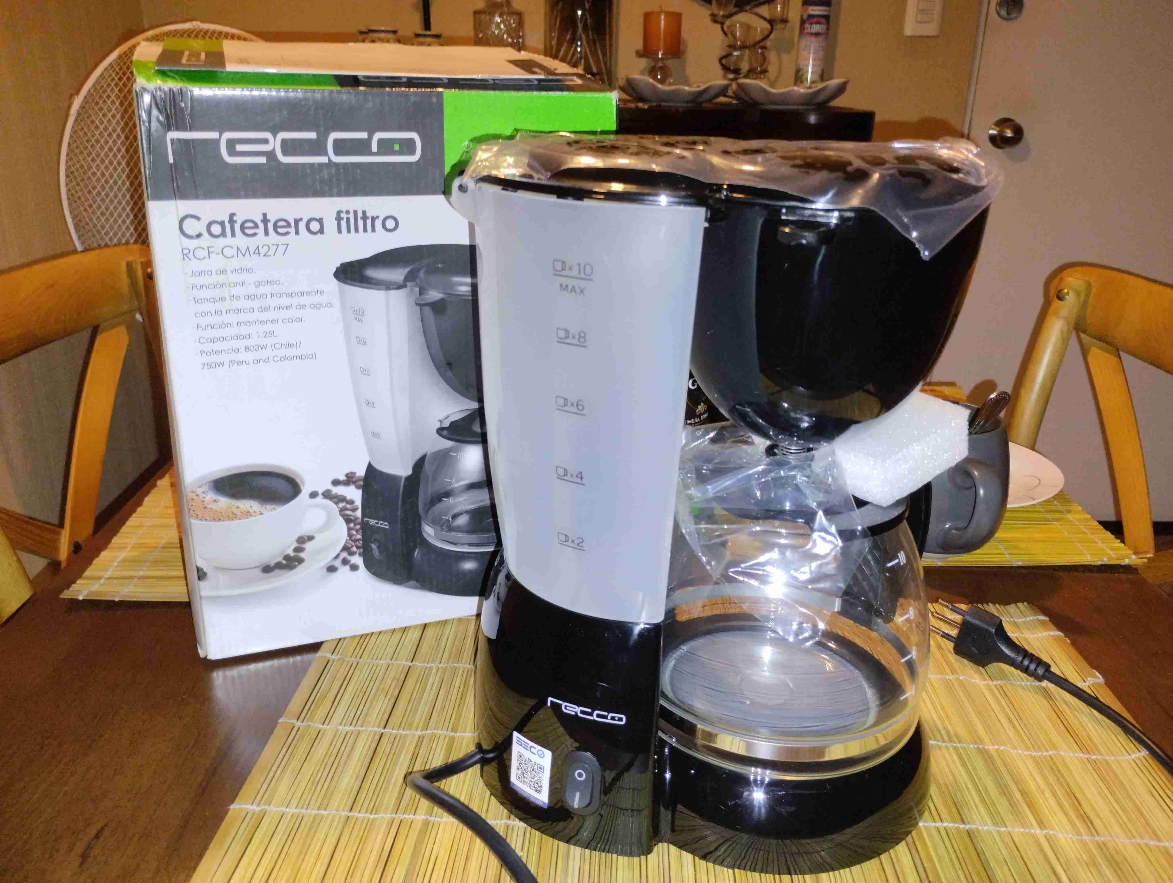 Cafetera filtro Recco nueva