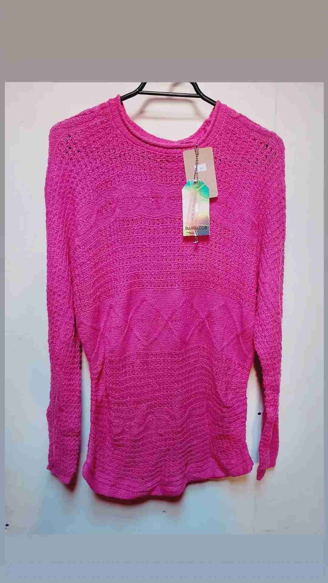Sweater tejido fucsia nuevo