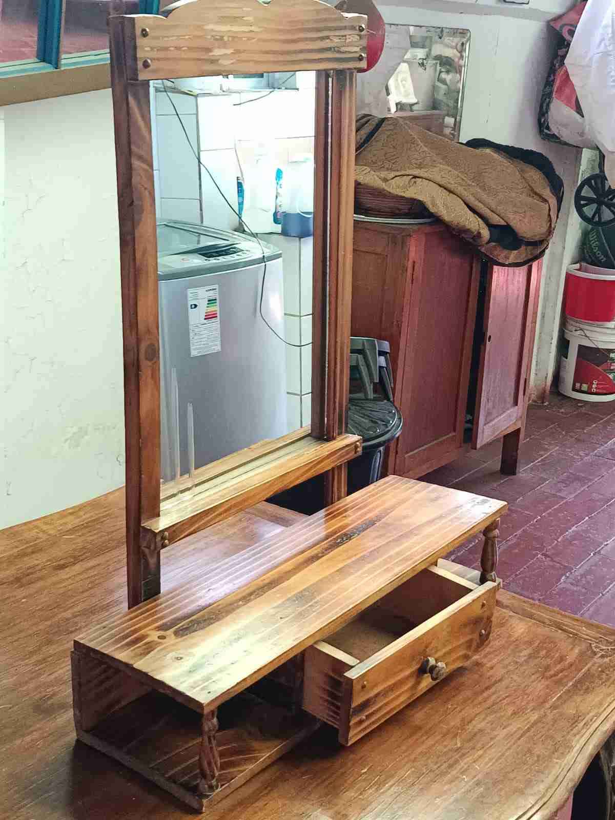 Espejo tocador de madera - miniatura 2