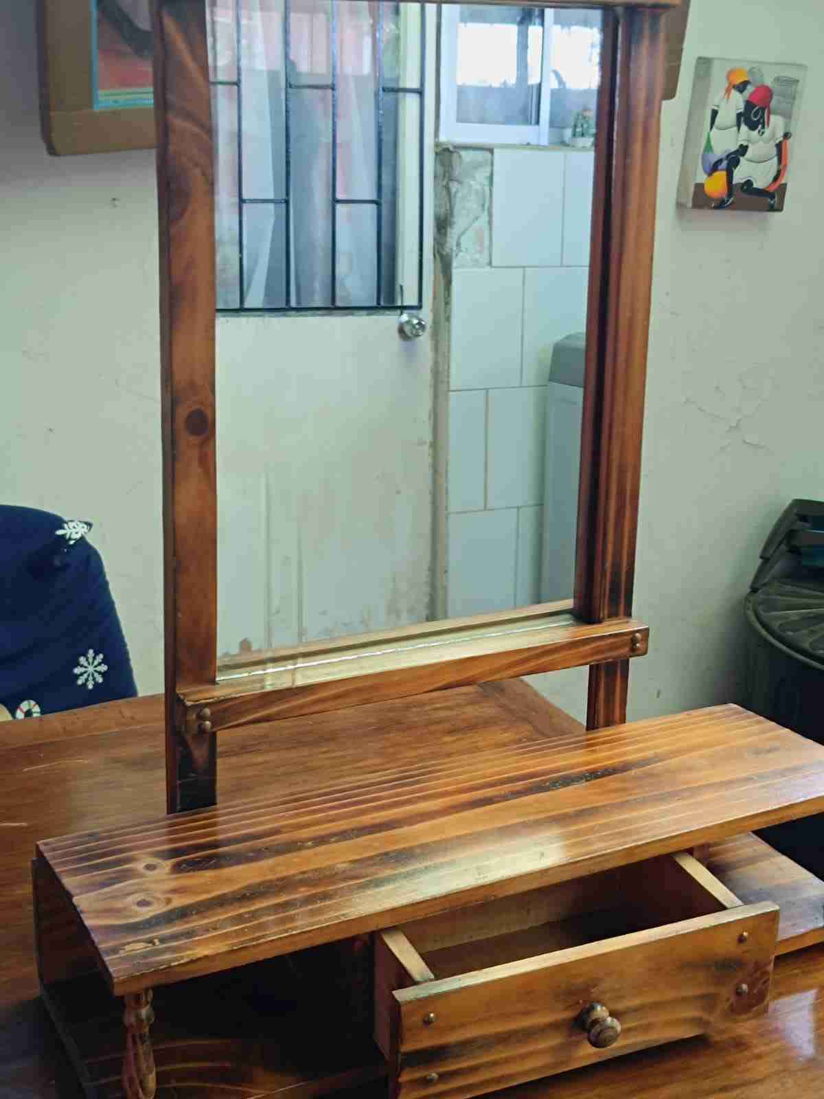 Espejo tocador de madera - miniatura 5