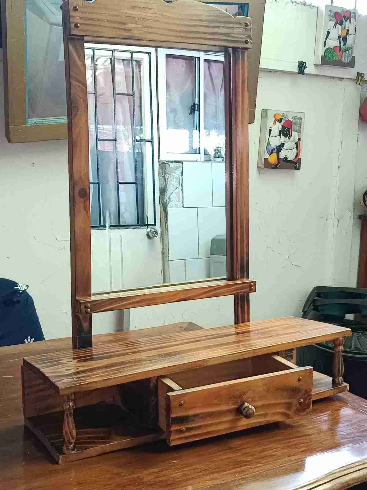 Espejo tocador de madera - miniatura 6