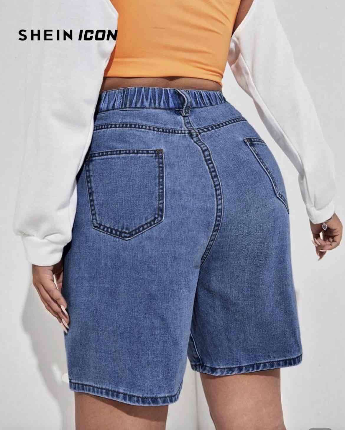 Shorts de mezclilla azul 4XL - miniatura 2