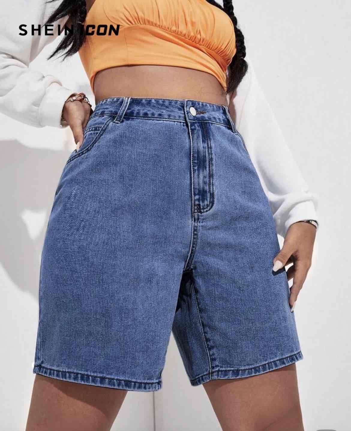 Shorts de mezclilla azul 4XL - miniatura 3