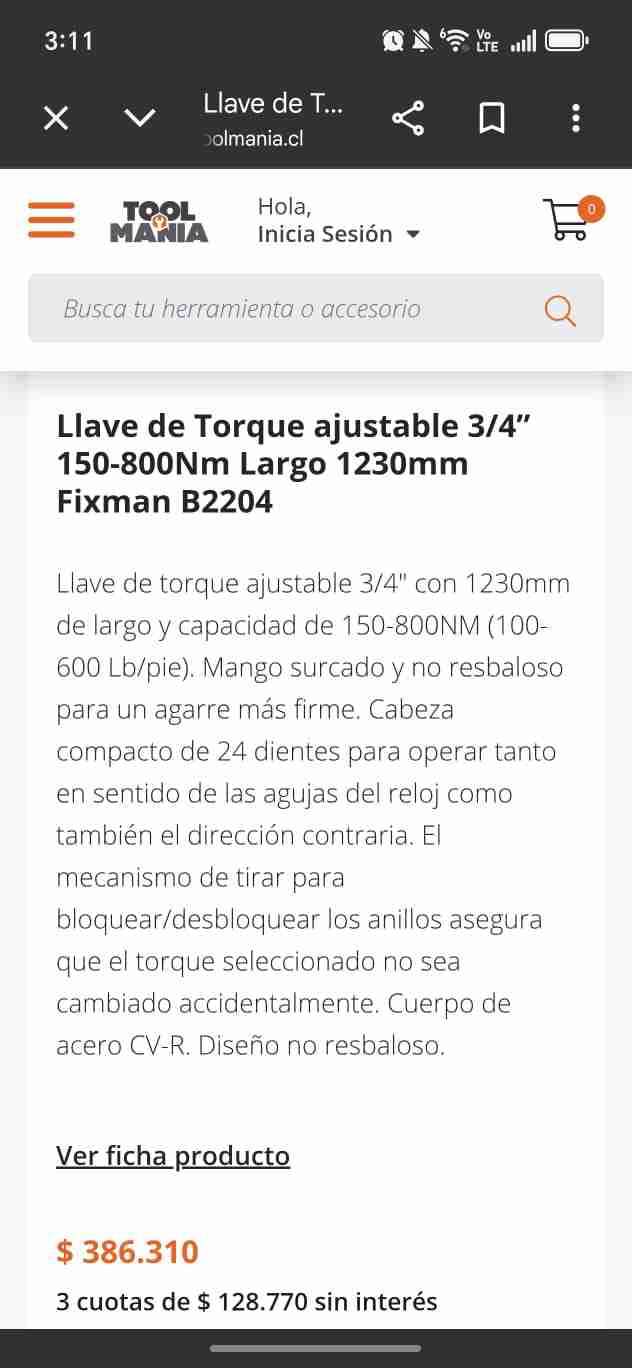 Llave de torque ajustable tres cuartos 150 -800 Nm - miniatura 6