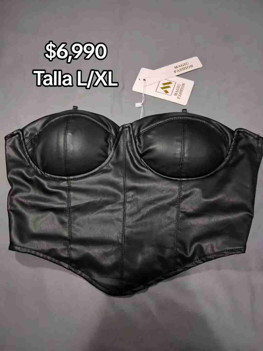 Body negro de cuerina