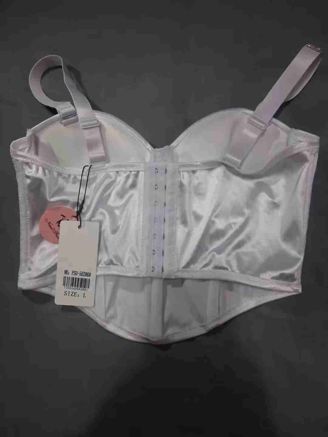 Top blanco con tirantes brillantes - miniatura 2