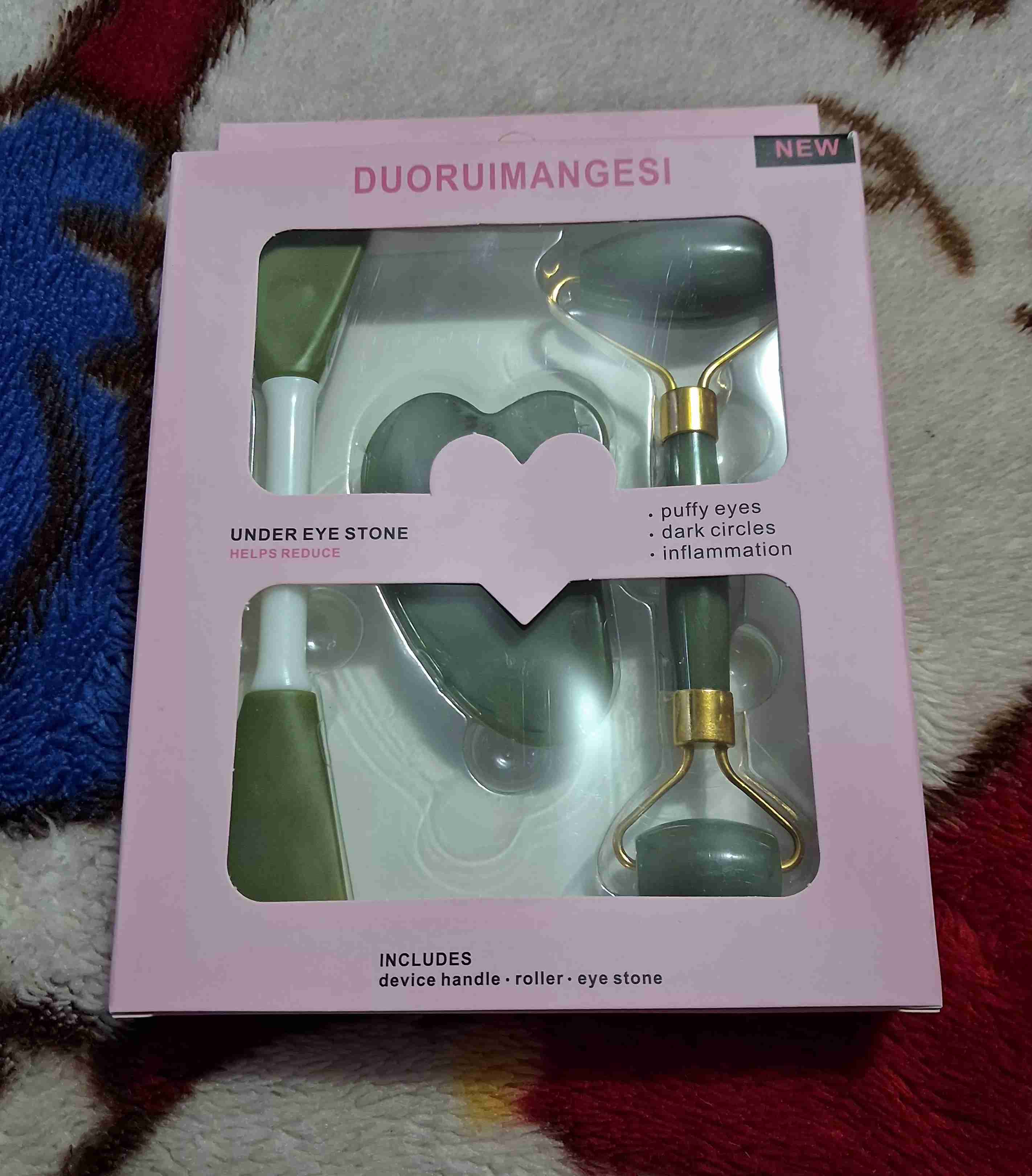 Set de rodillo facial y piedra