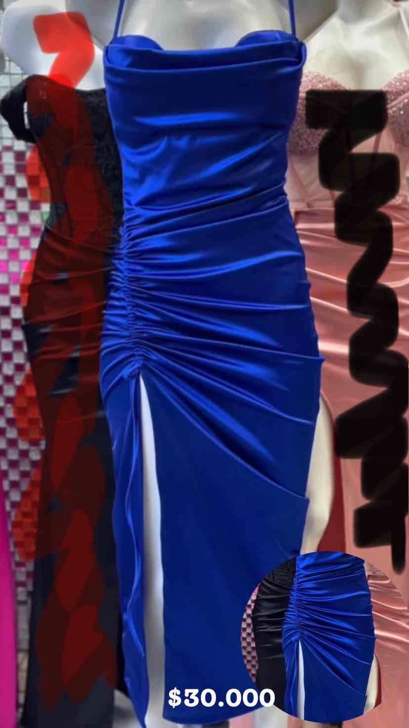 Vestido azul rey