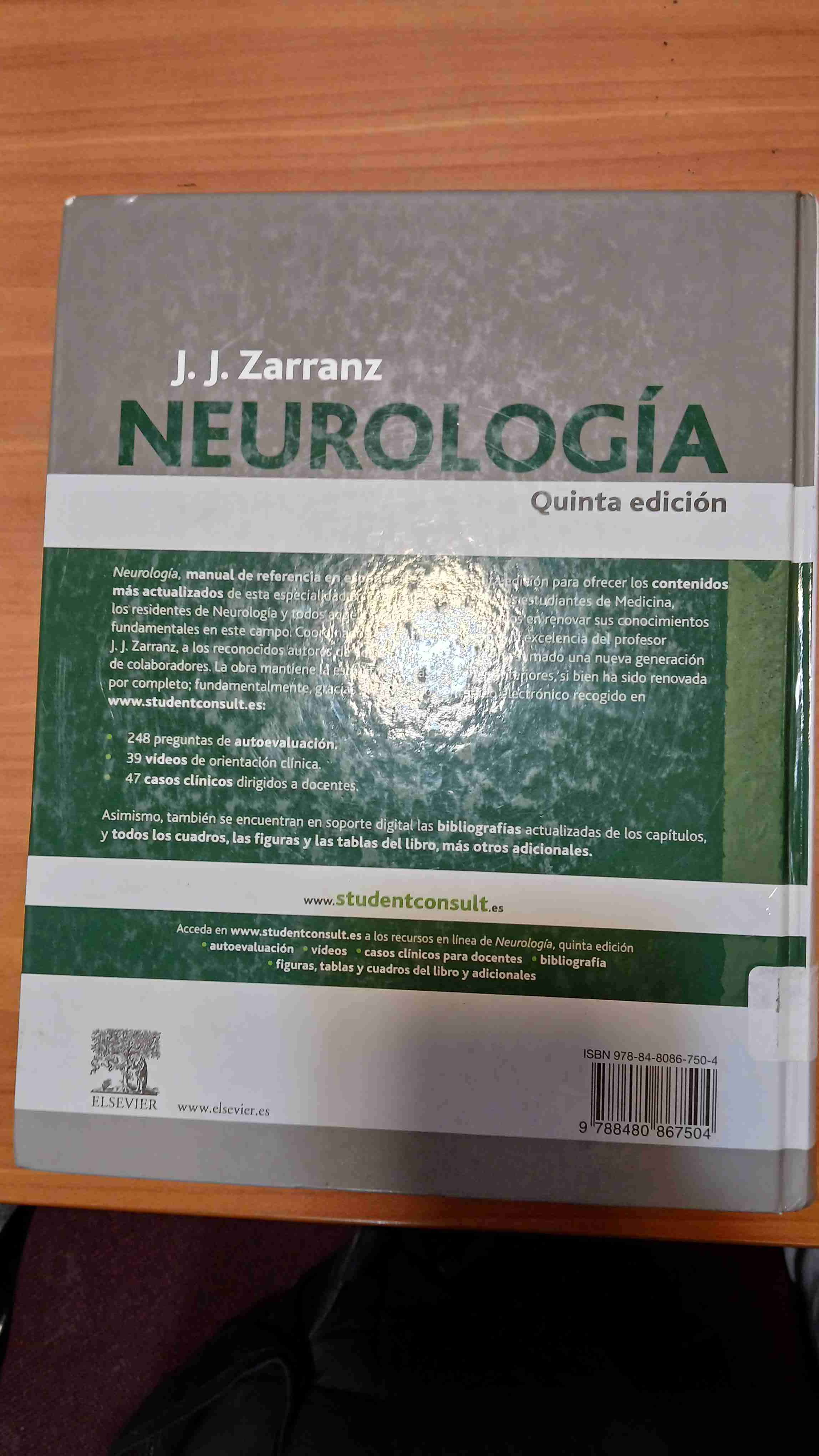 Libro Neurología Quinta Edición J.J Zarranz - miniatura 2