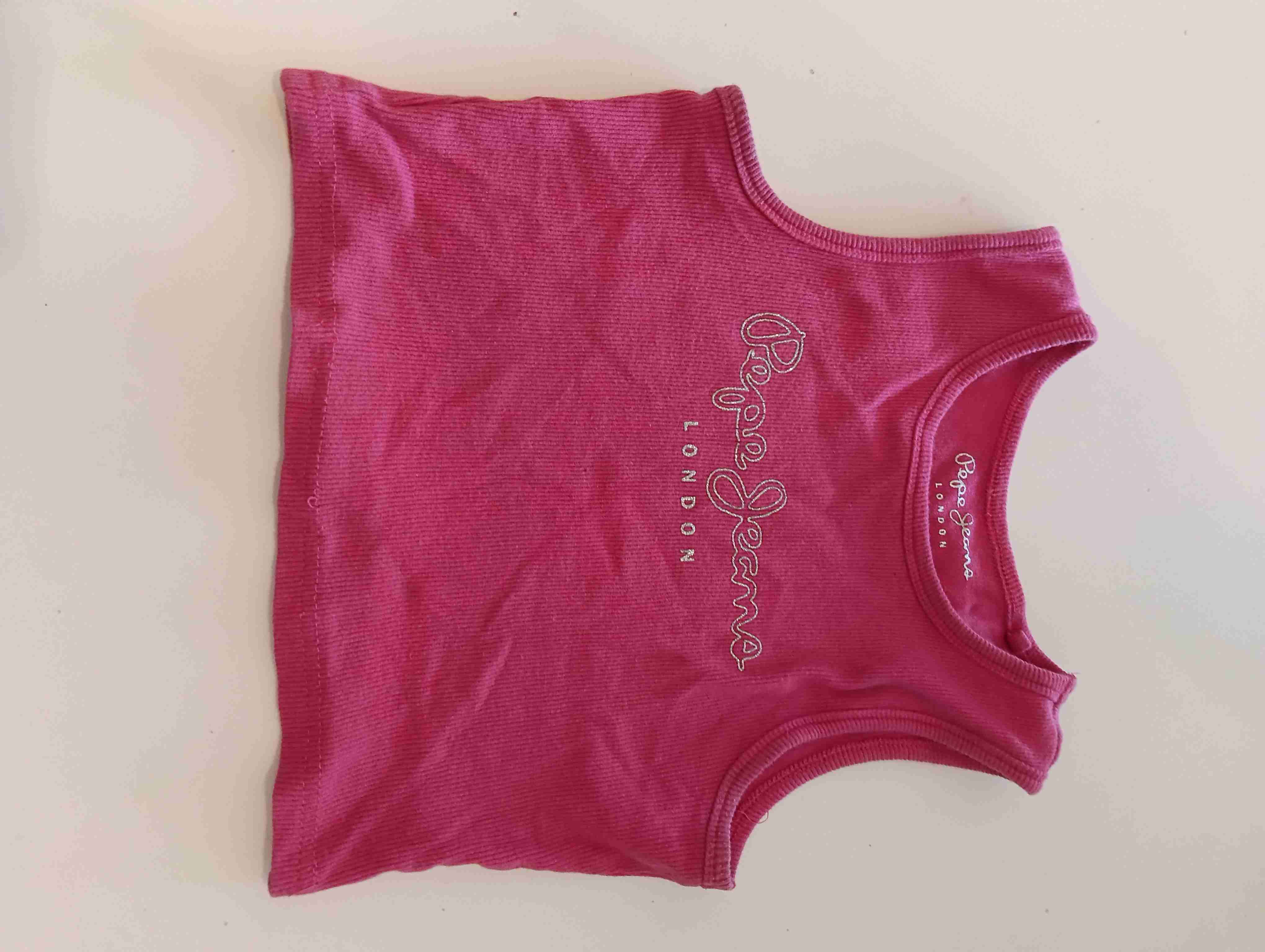 Polera sin mangas Pepe Jeans rosada