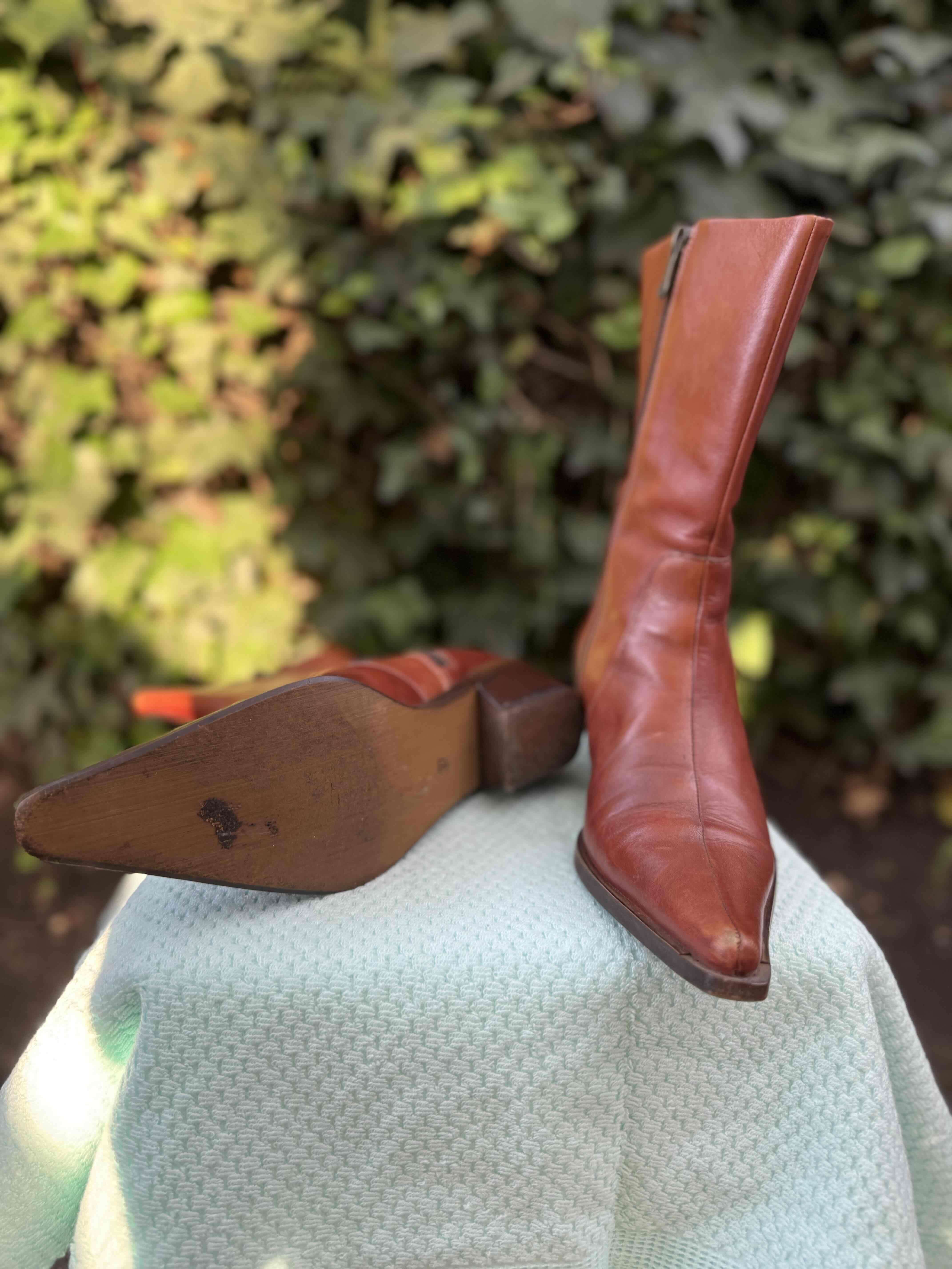 Bota cuero camel - miniatura 3