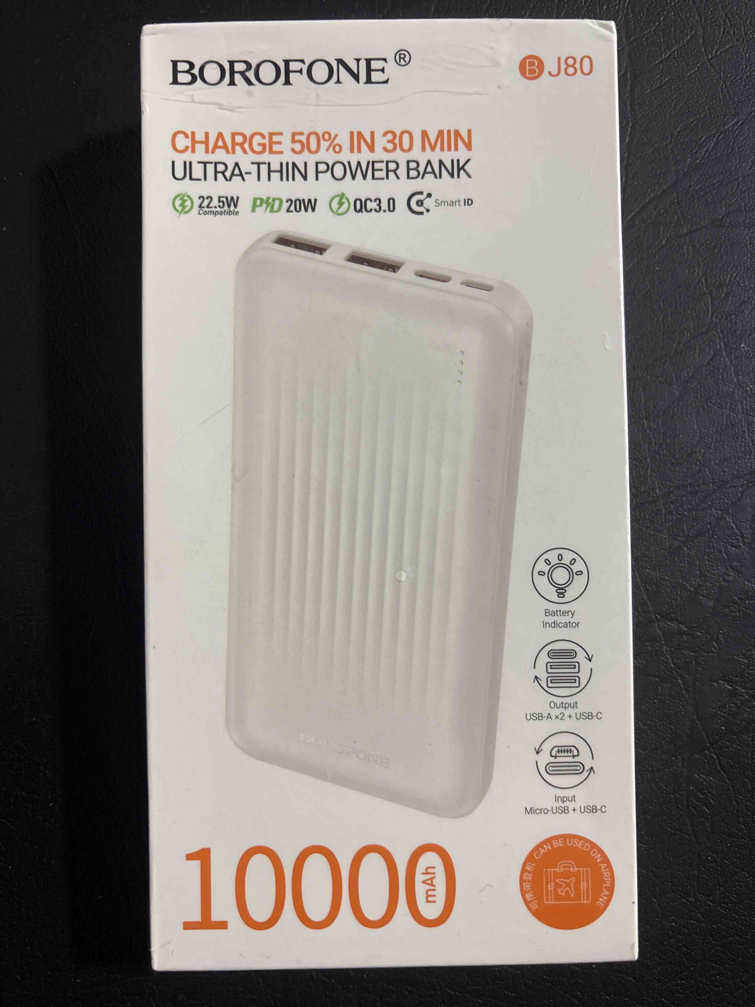 Power bank ultradelgado BOROFONE 10000mAh
