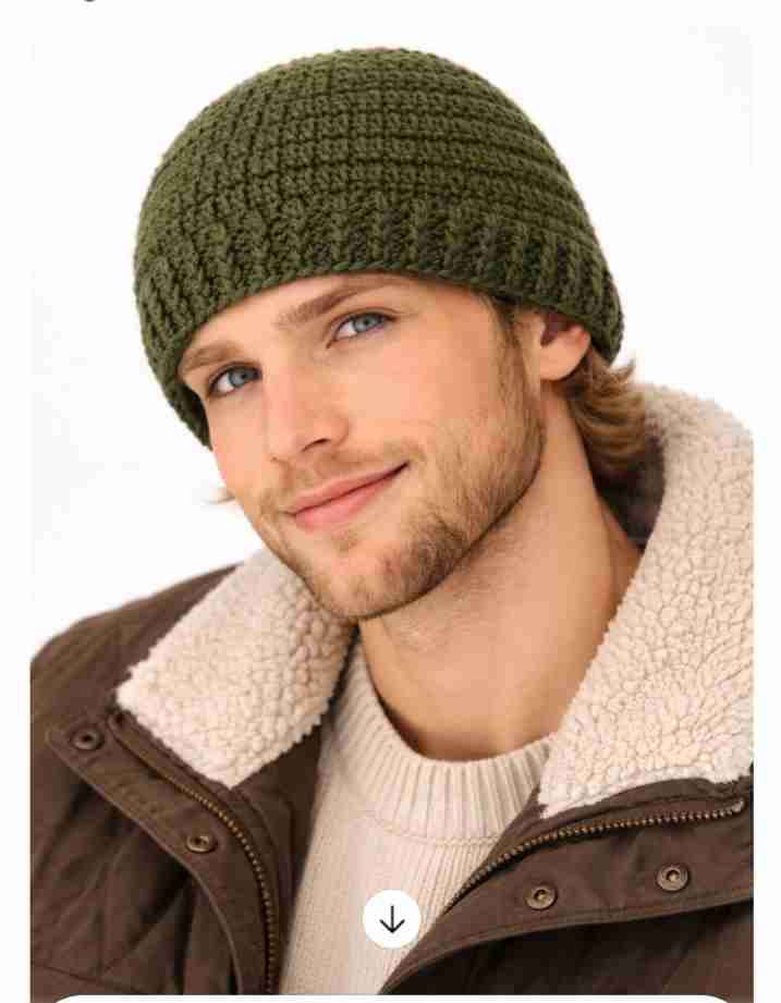 Gorro tejido verde musgo