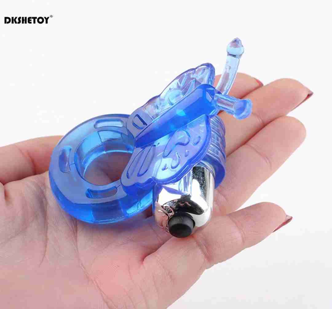 Anillo vibrador mariposa azul - miniatura 2