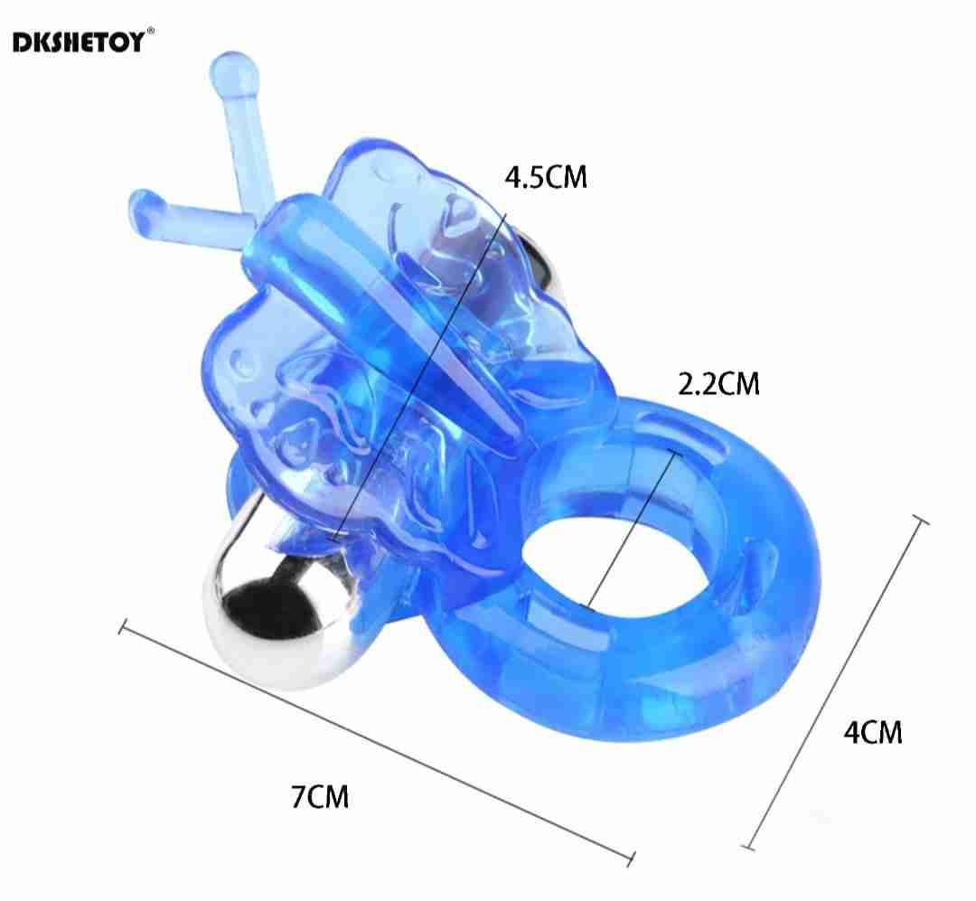 Anillo vibrador mariposa azul - miniatura 4