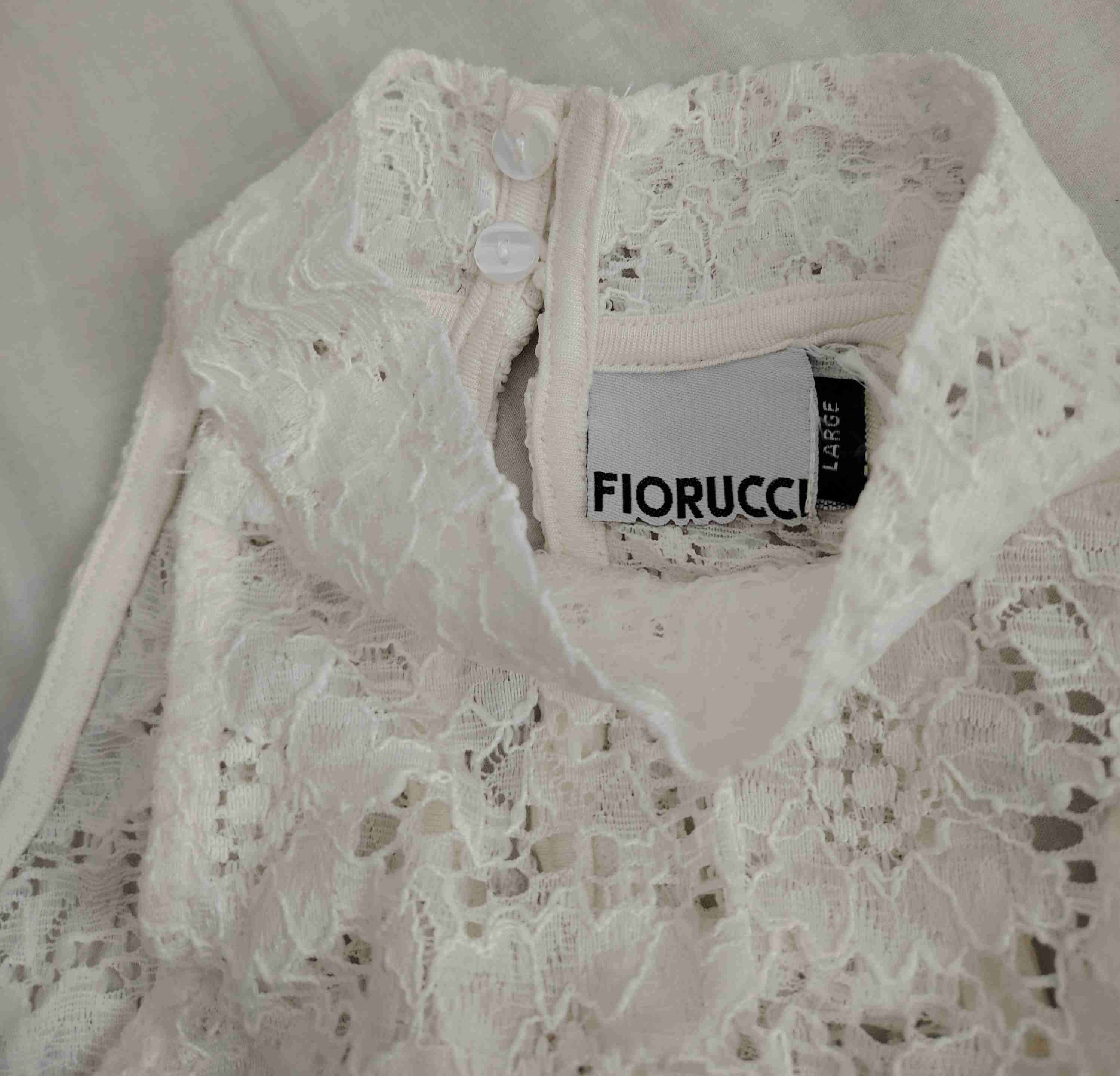Blusa Fiorucci sin mangas de encaje blanco - miniatura 4