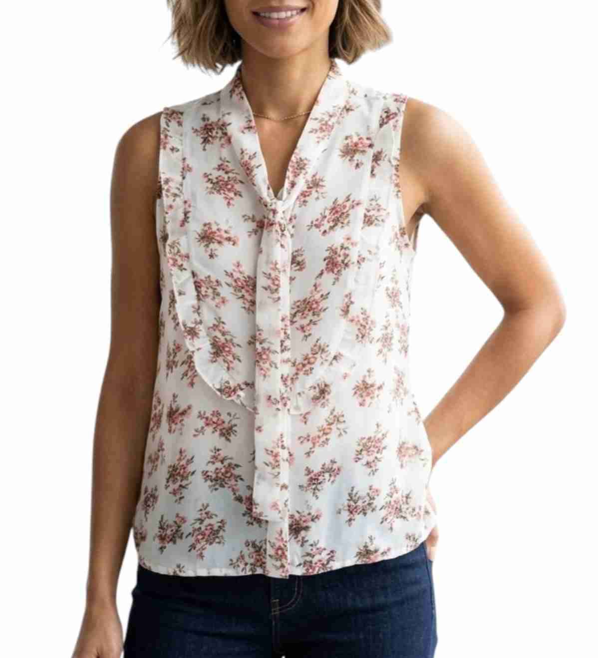 Blusa Sybilla sin mangas floral