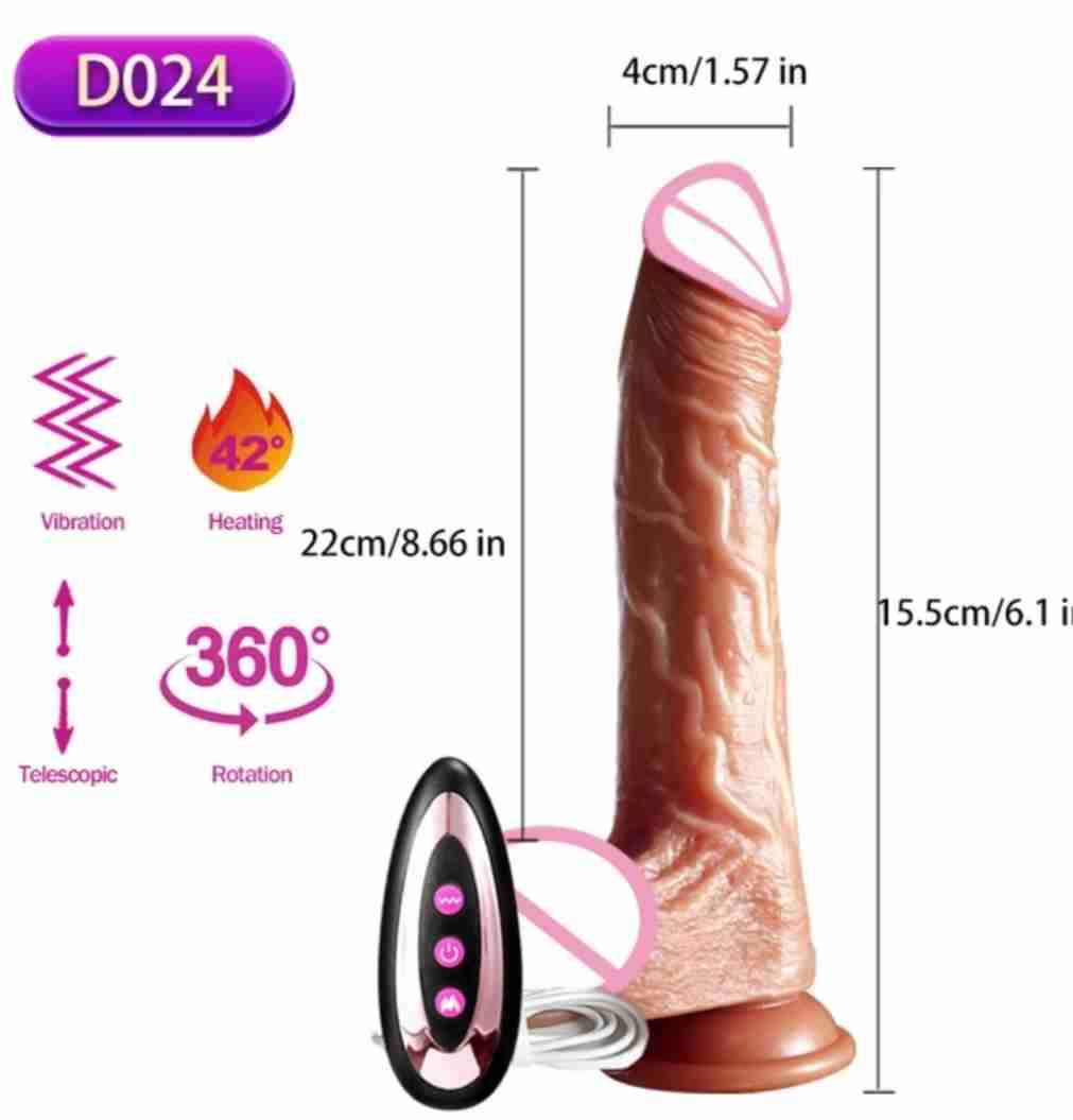 Dildo con vibración y control