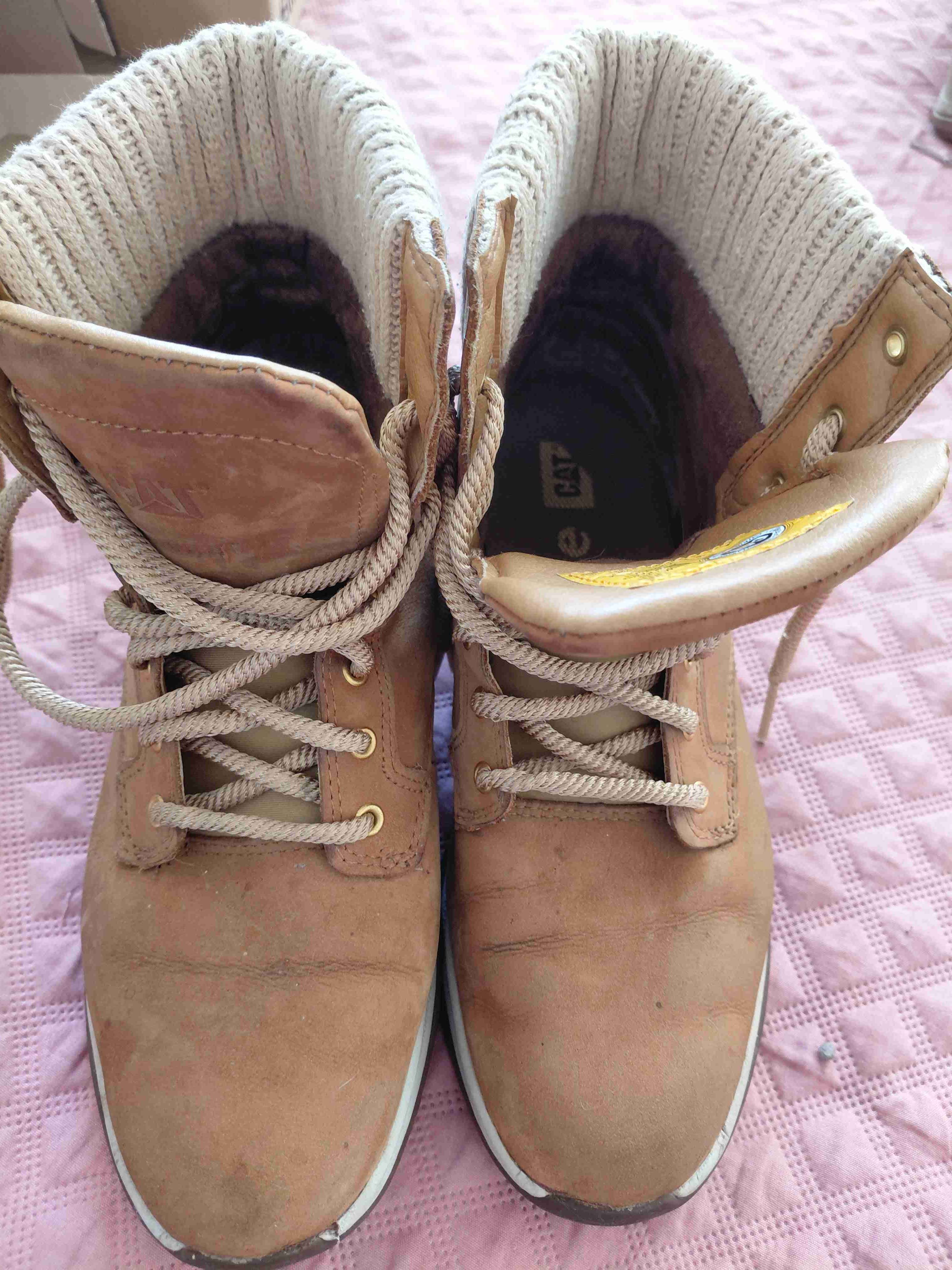 Botas de cuero marrón para mujer - miniatura 4