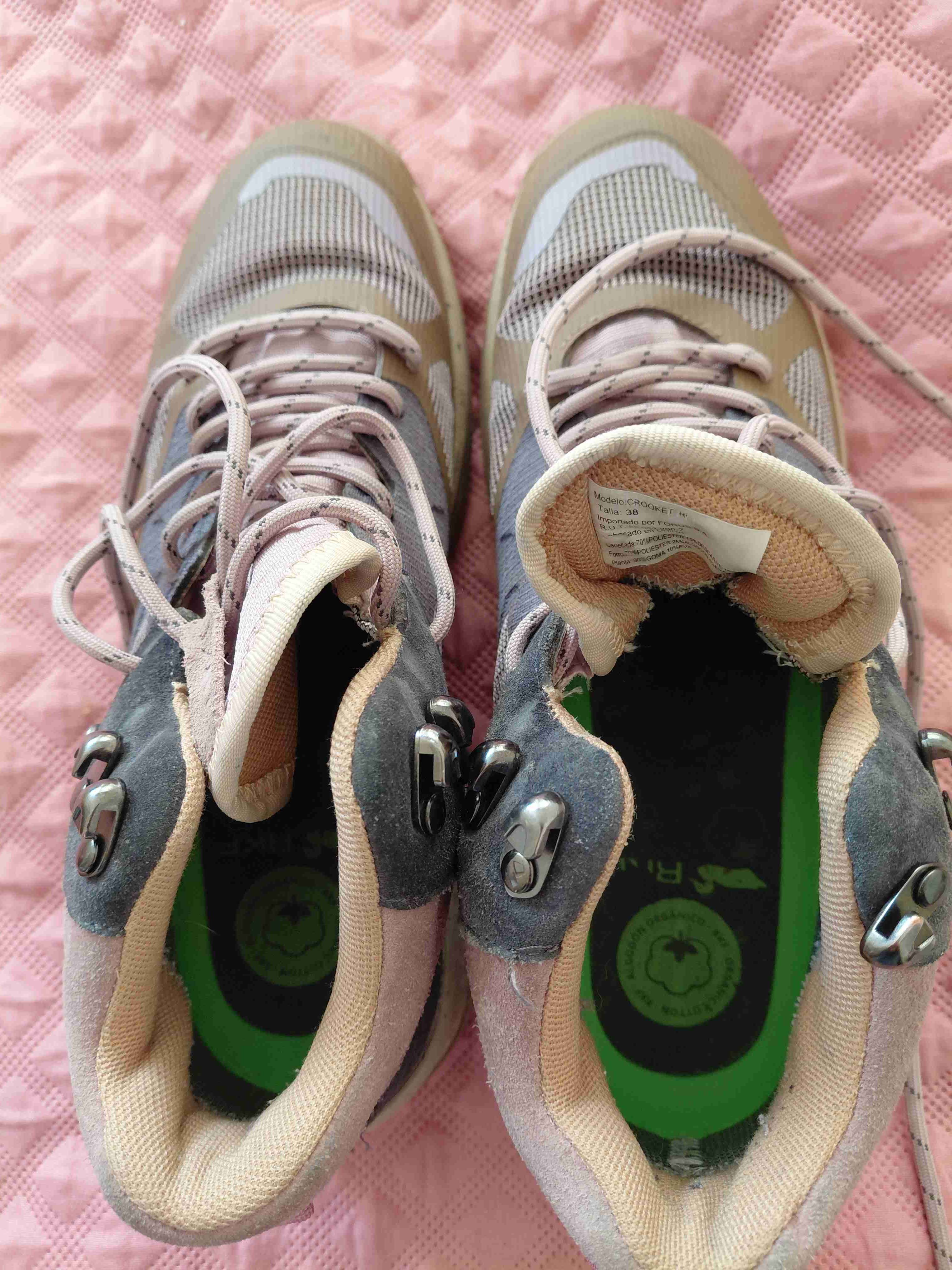 Botas de trekking beige y gris - miniatura 4