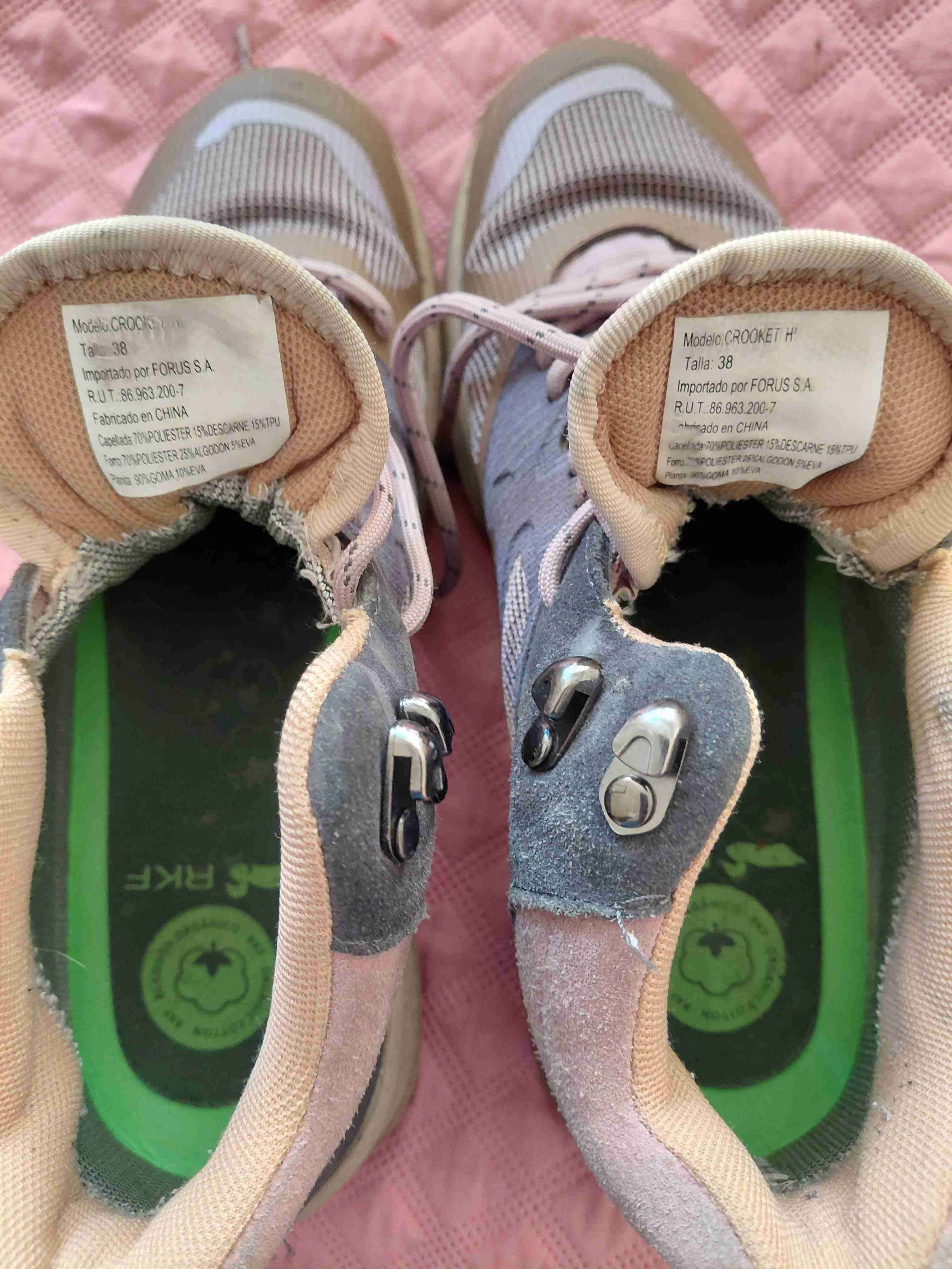 Botas de trekking beige y gris - miniatura 5