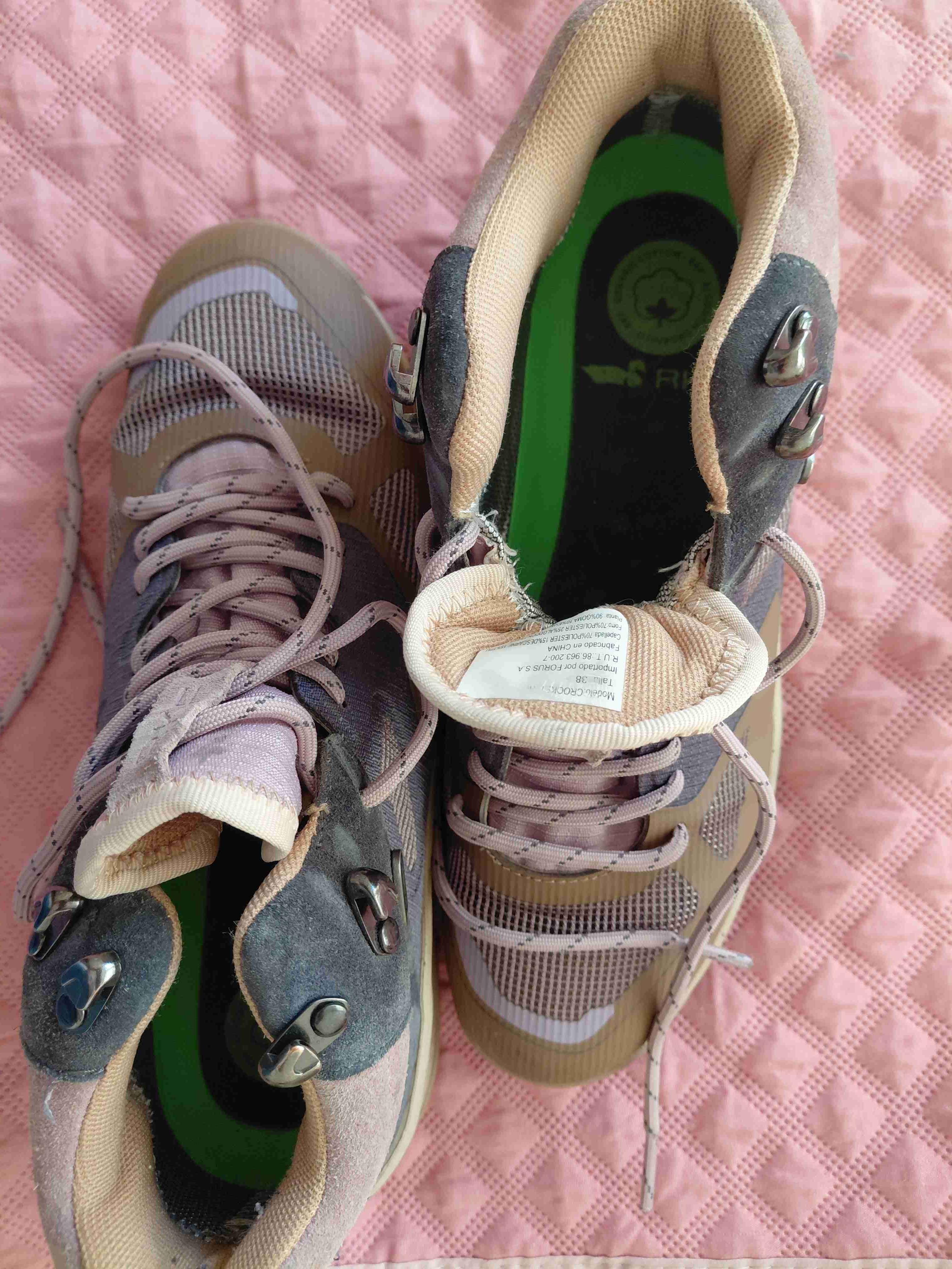 Botas de trekking beige y gris - miniatura 6