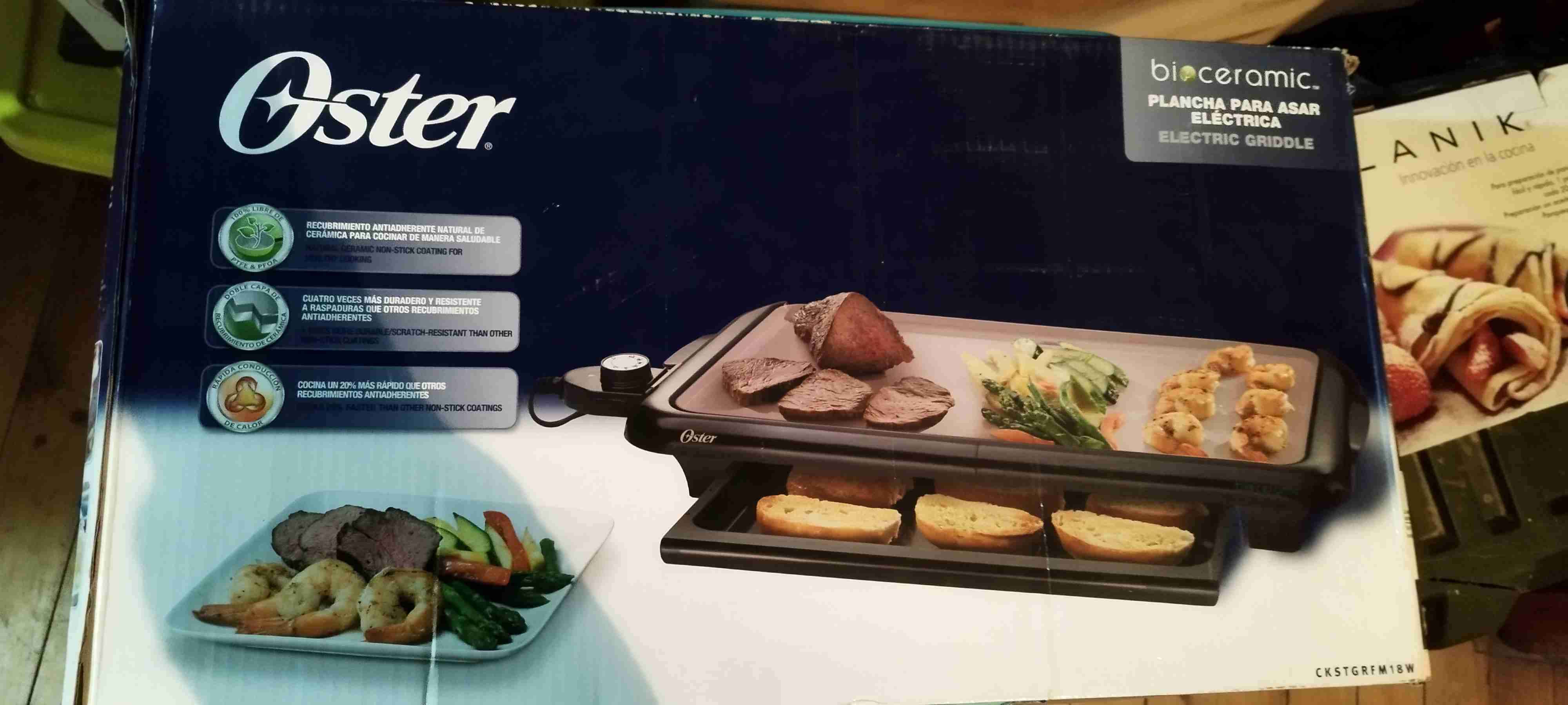 Parrilla Eléctrica Oster Bioceramic