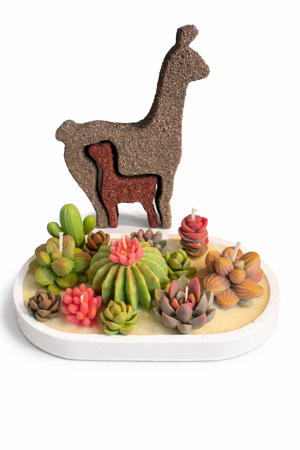 Conjunto de velas de cactus decorativas - miniatura 2