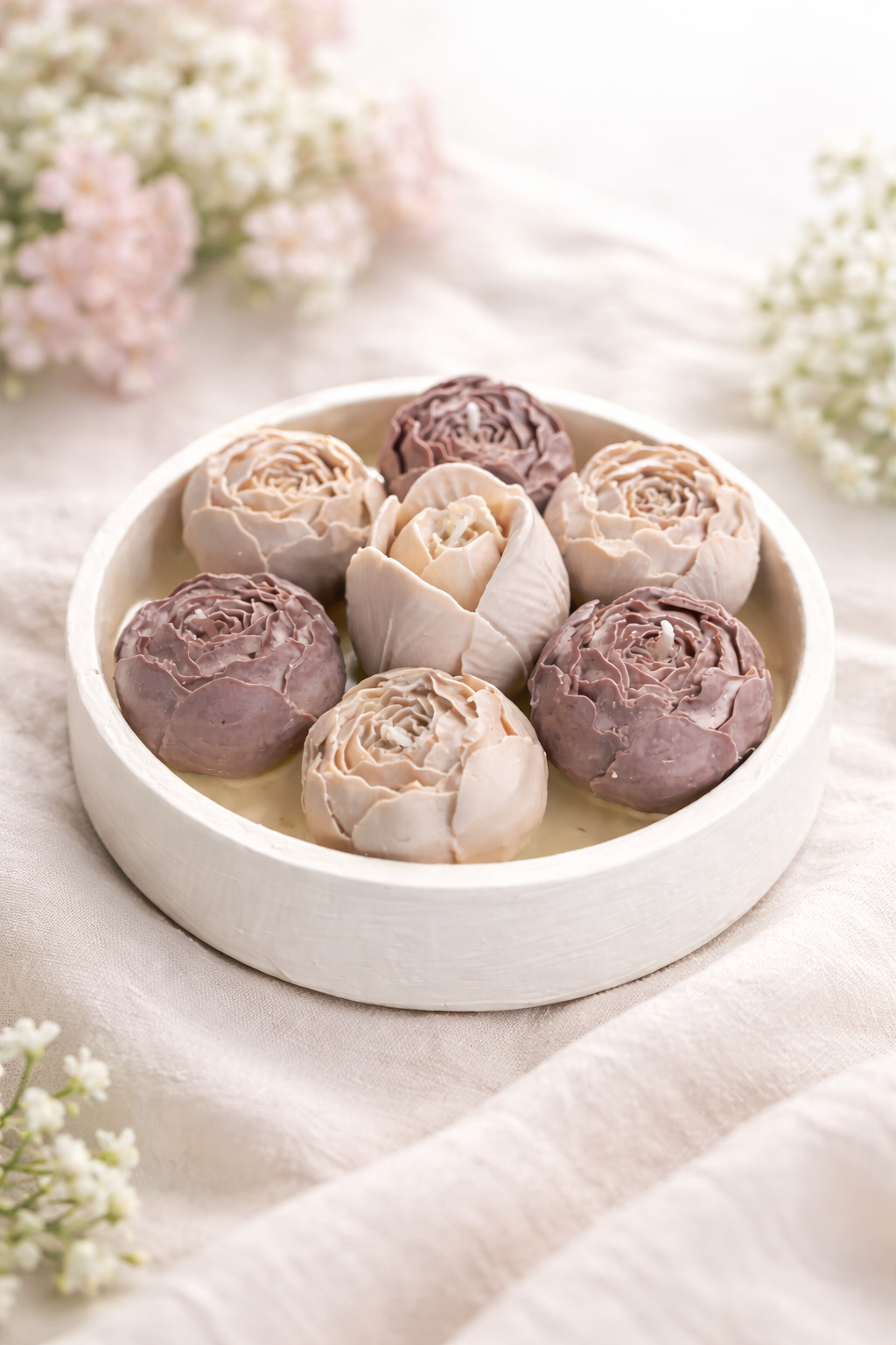 Velas de flores decorativas - miniatura 2