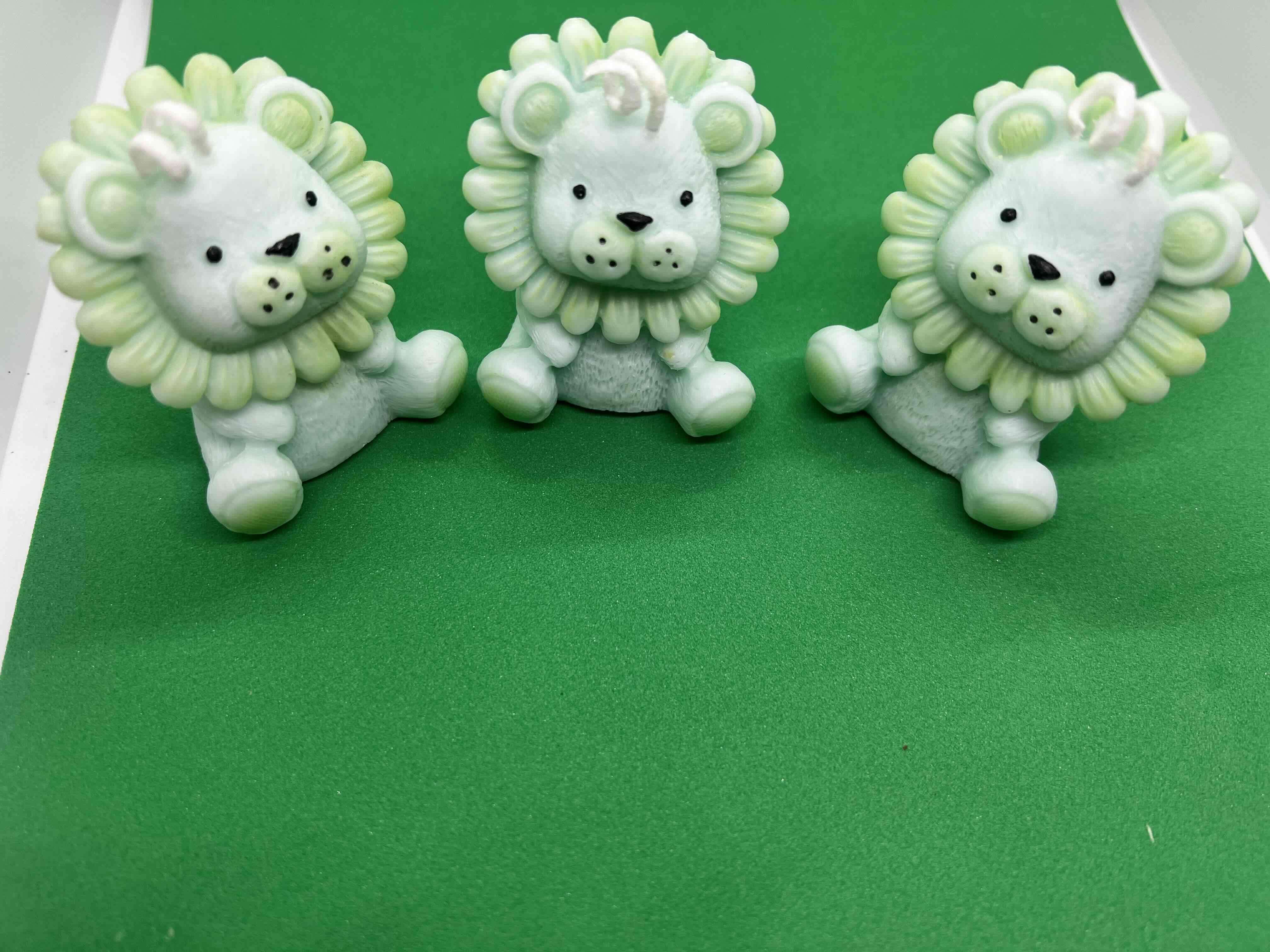 Velas de león verde pastel o el color que elijas - miniatura 3