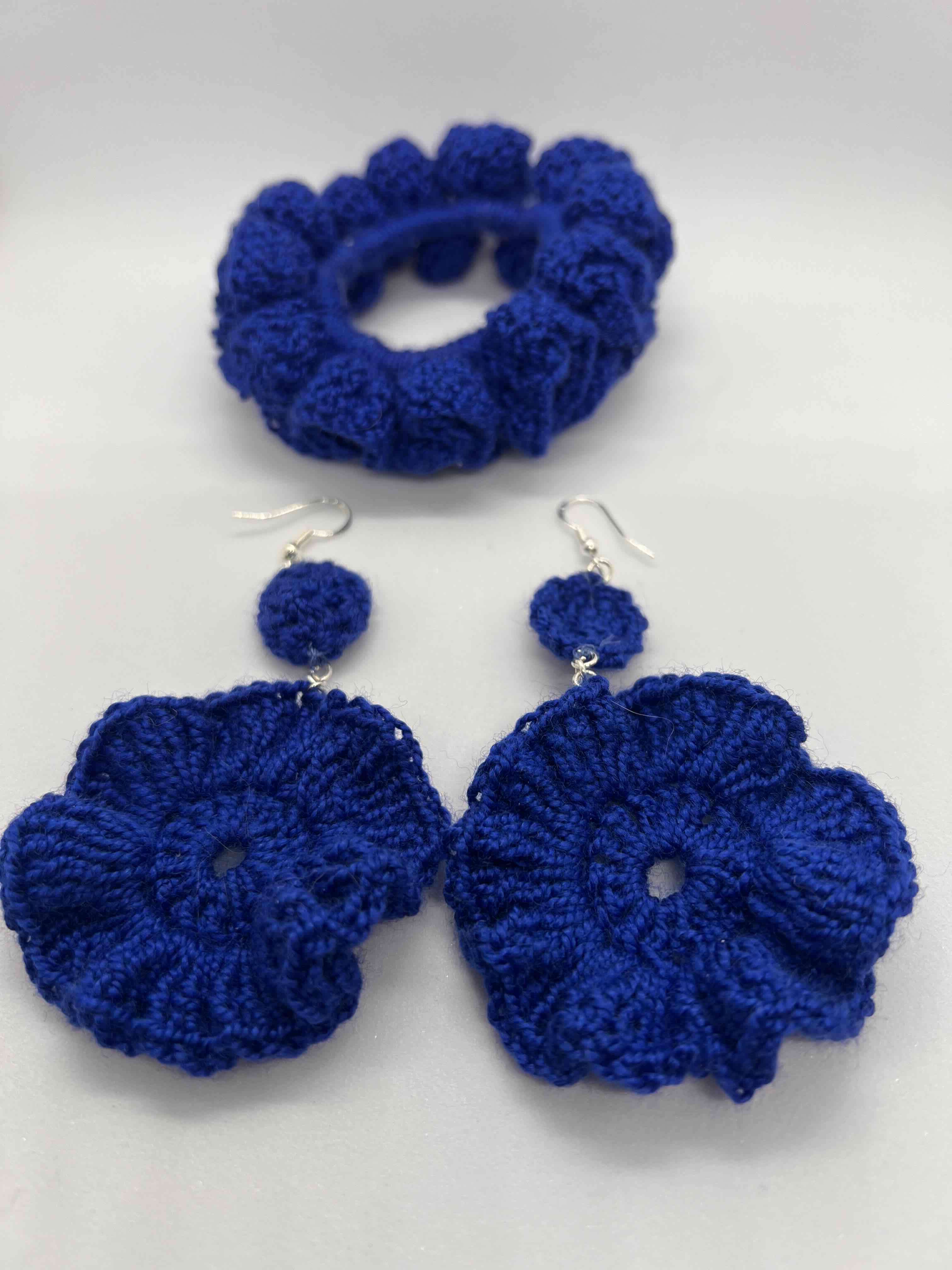 Set de accesorios tejidos azul - miniatura 3