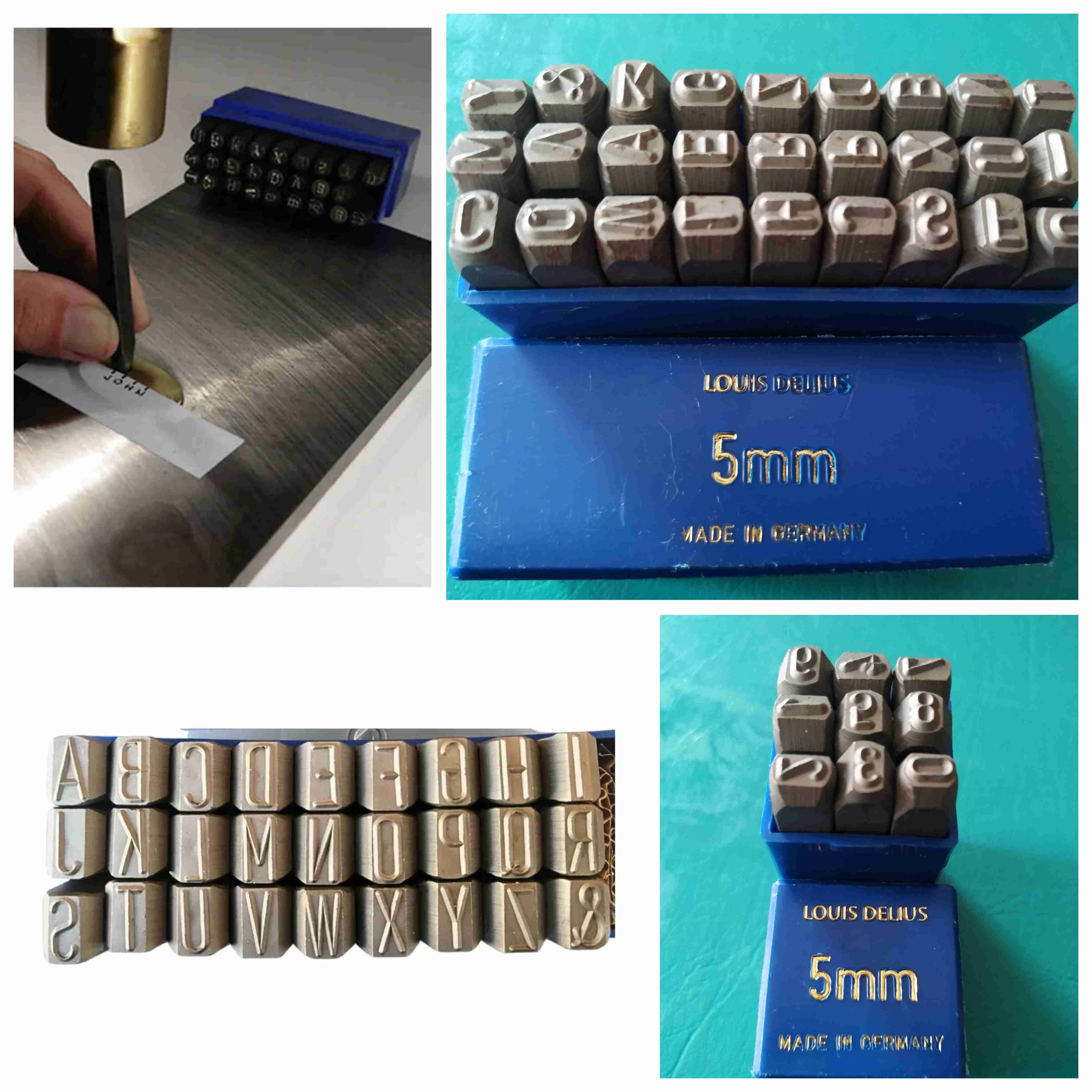 Set de letras y números de golpe 5mm