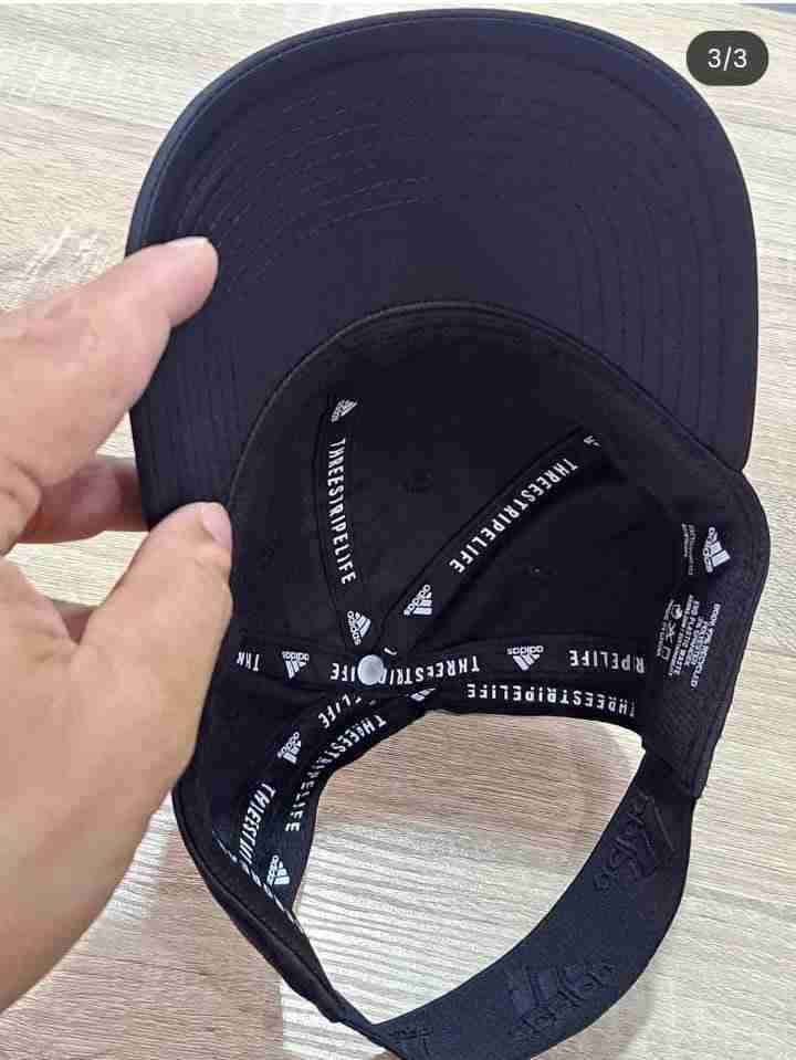 Gorra negra deportiva adidas de mujer - miniatura 3