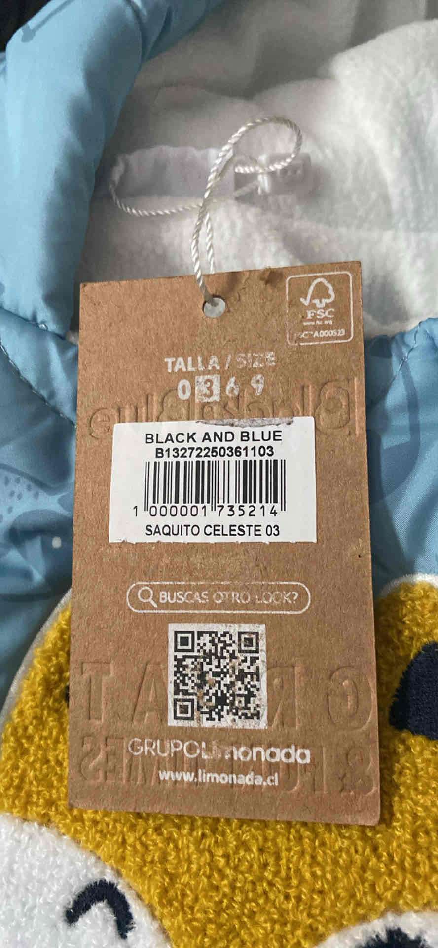 Enterito acolchado azul para bebé - miniatura 2