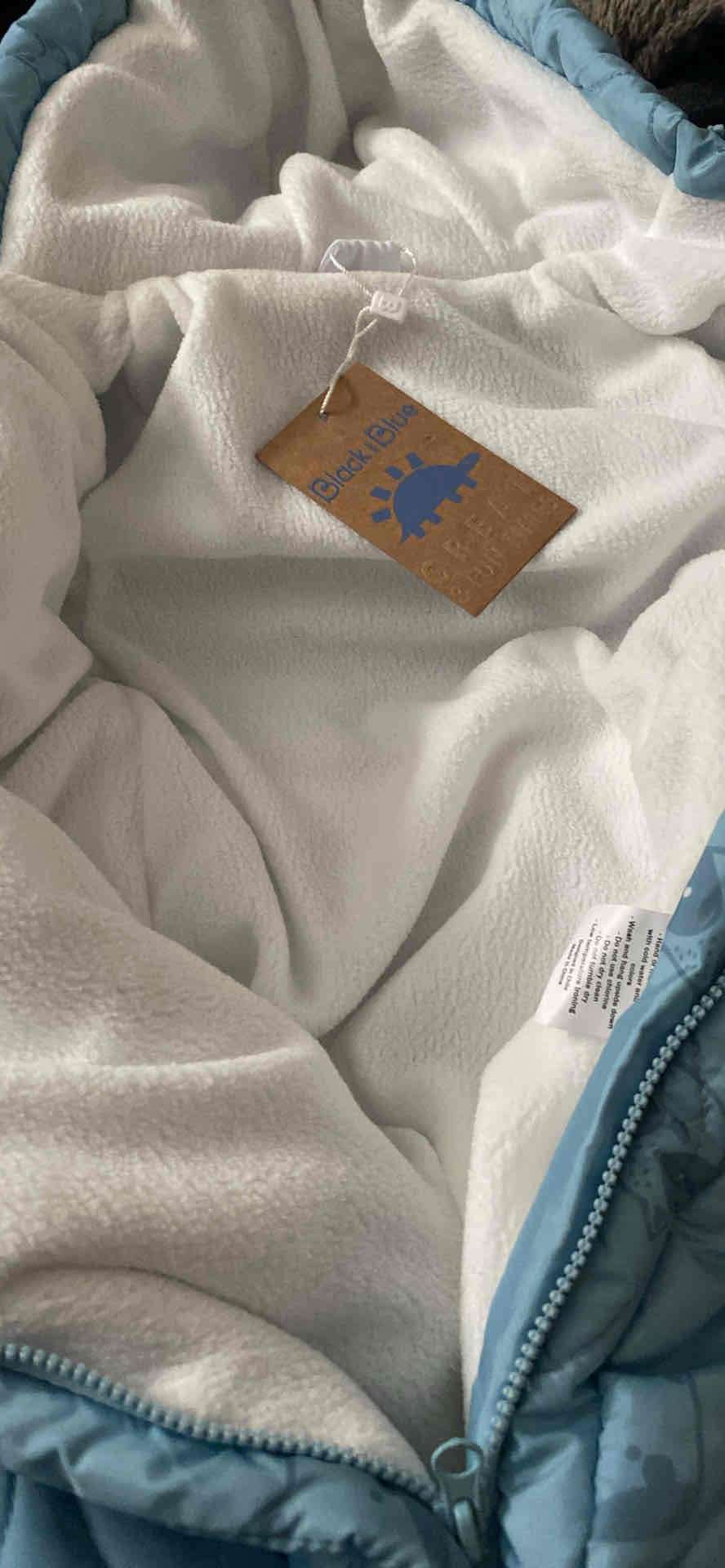 Enterito acolchado azul para bebé - miniatura 3