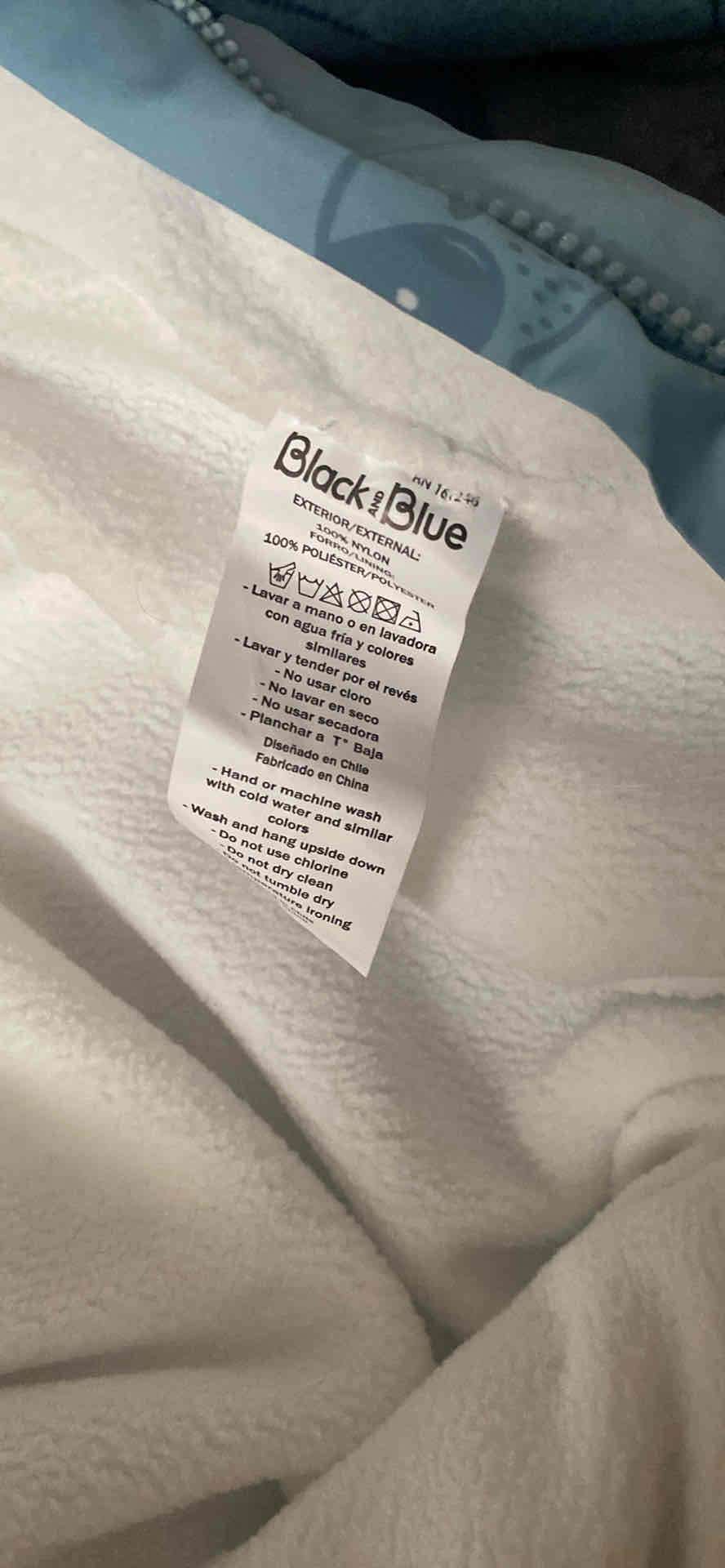 Enterito acolchado azul para bebé - miniatura 4