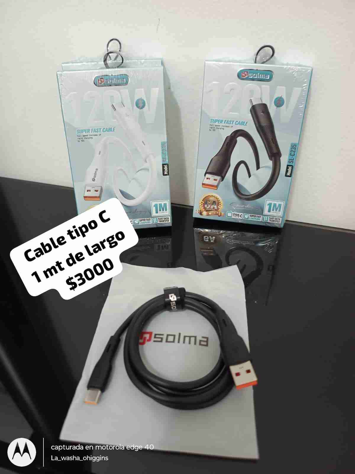 Cable USB-C 1m negro