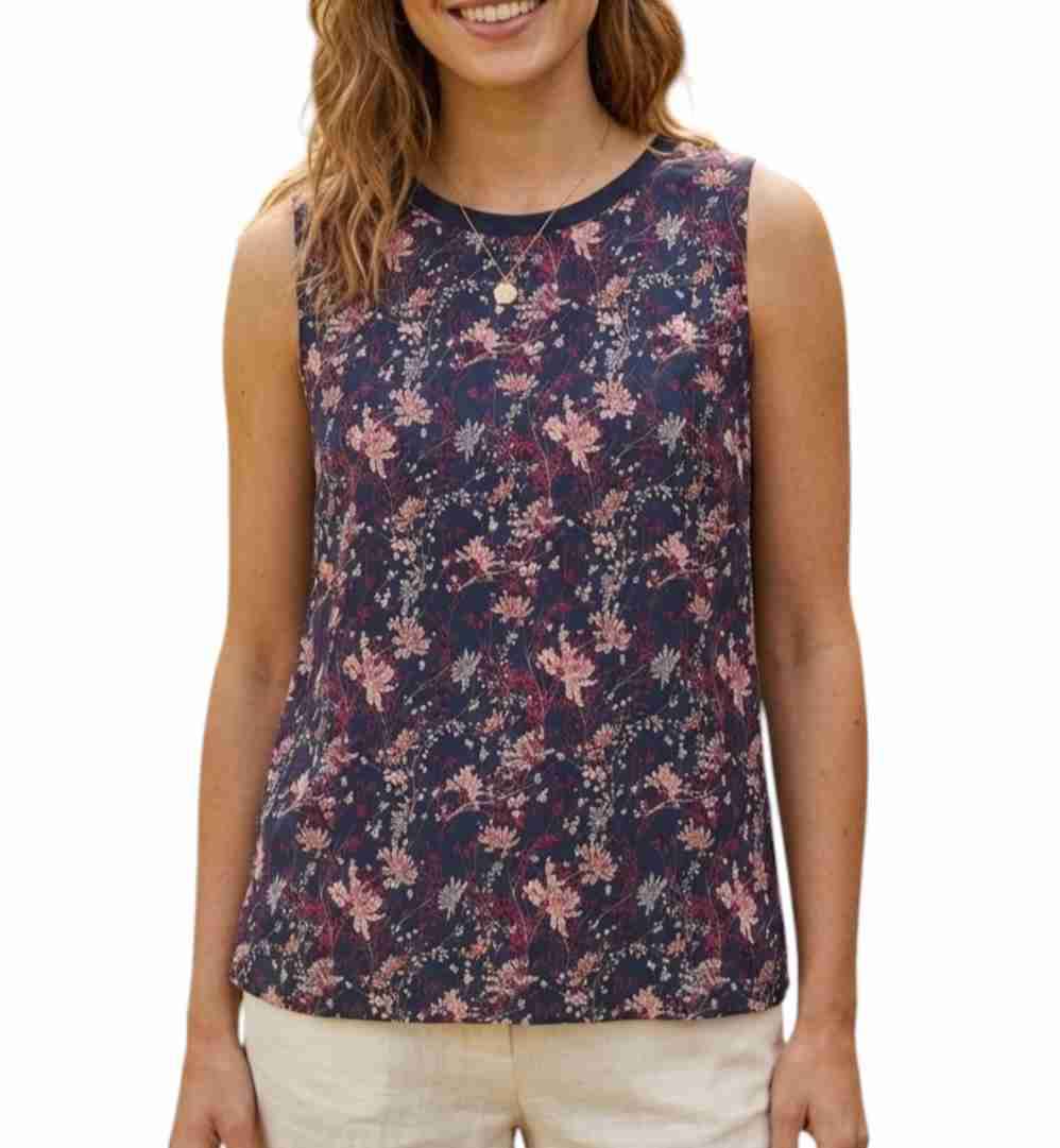 Blusa Fashionspark sin mangas floral