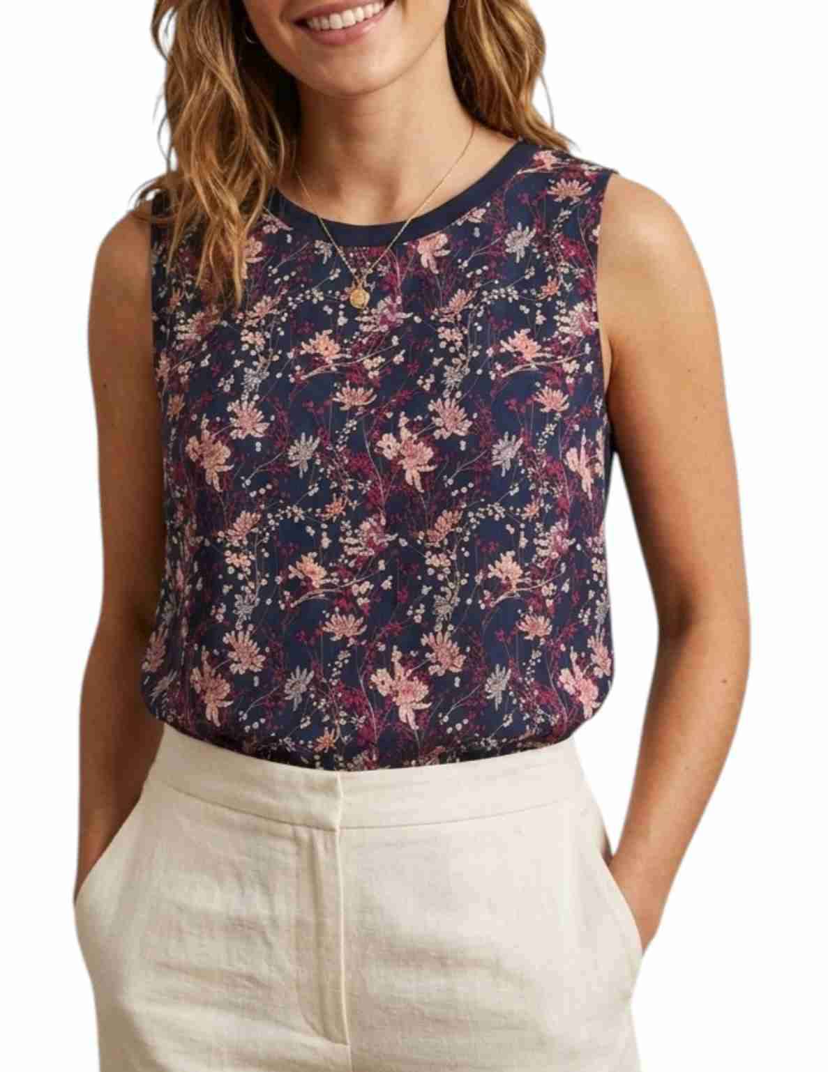 Blusa Fashionspark sin mangas floral - miniatura 2