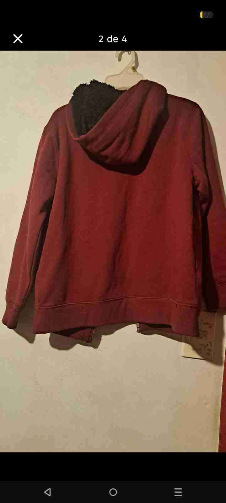 Chaqueta burdeos con capucha Tommy - miniatura 3