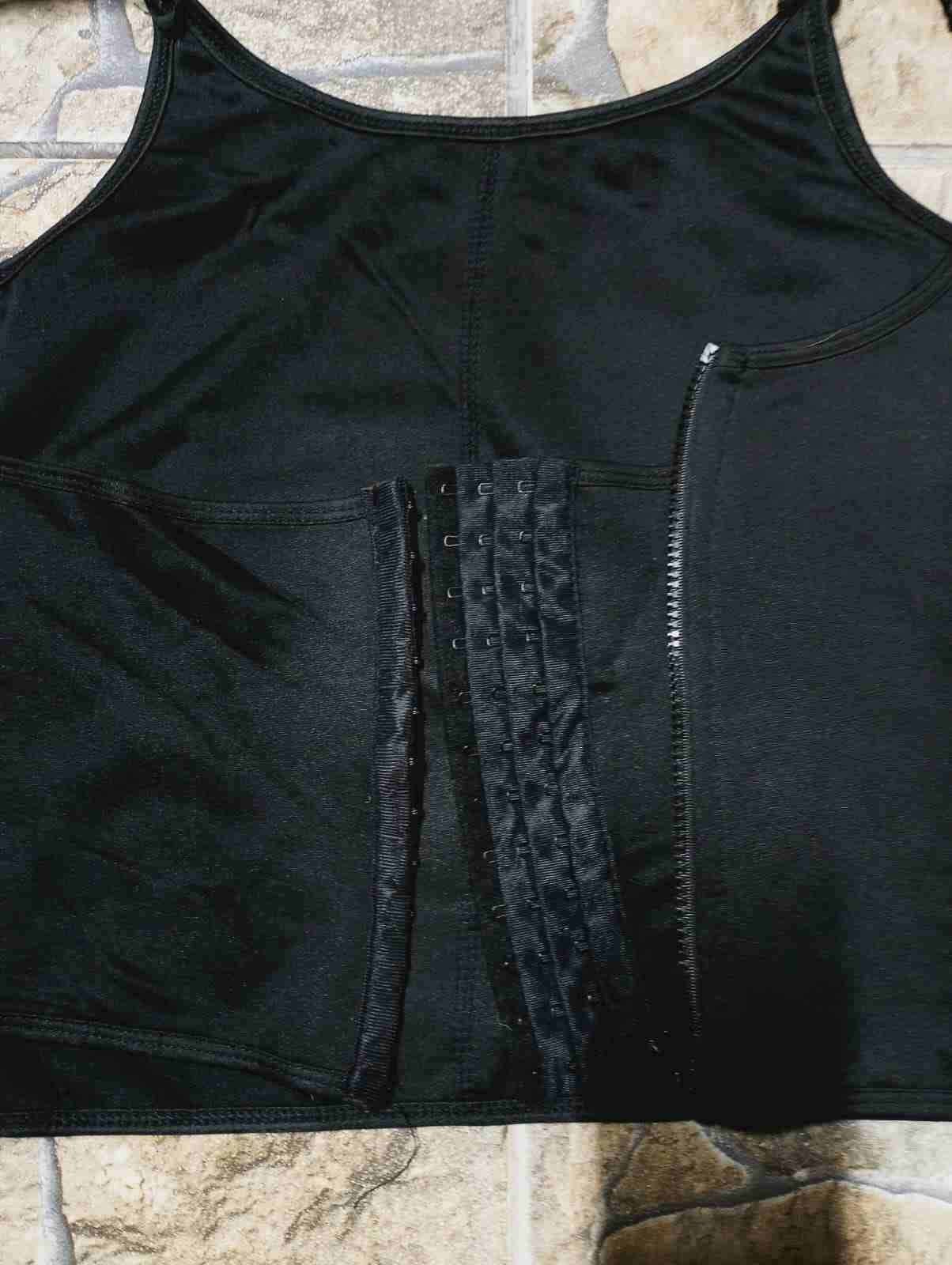 Corset modelador negro con cierre