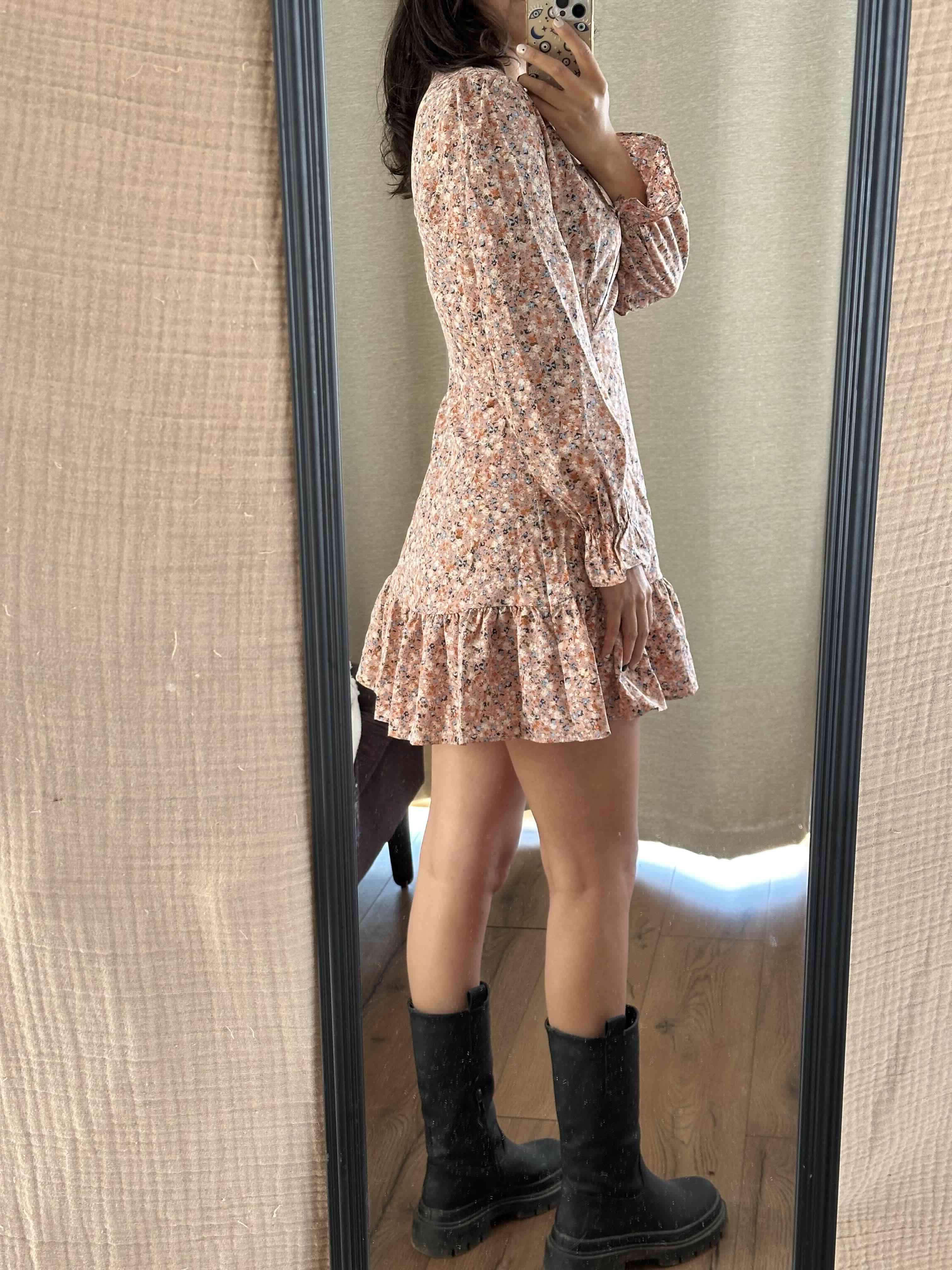 Vestido floral manga larga - miniatura 3