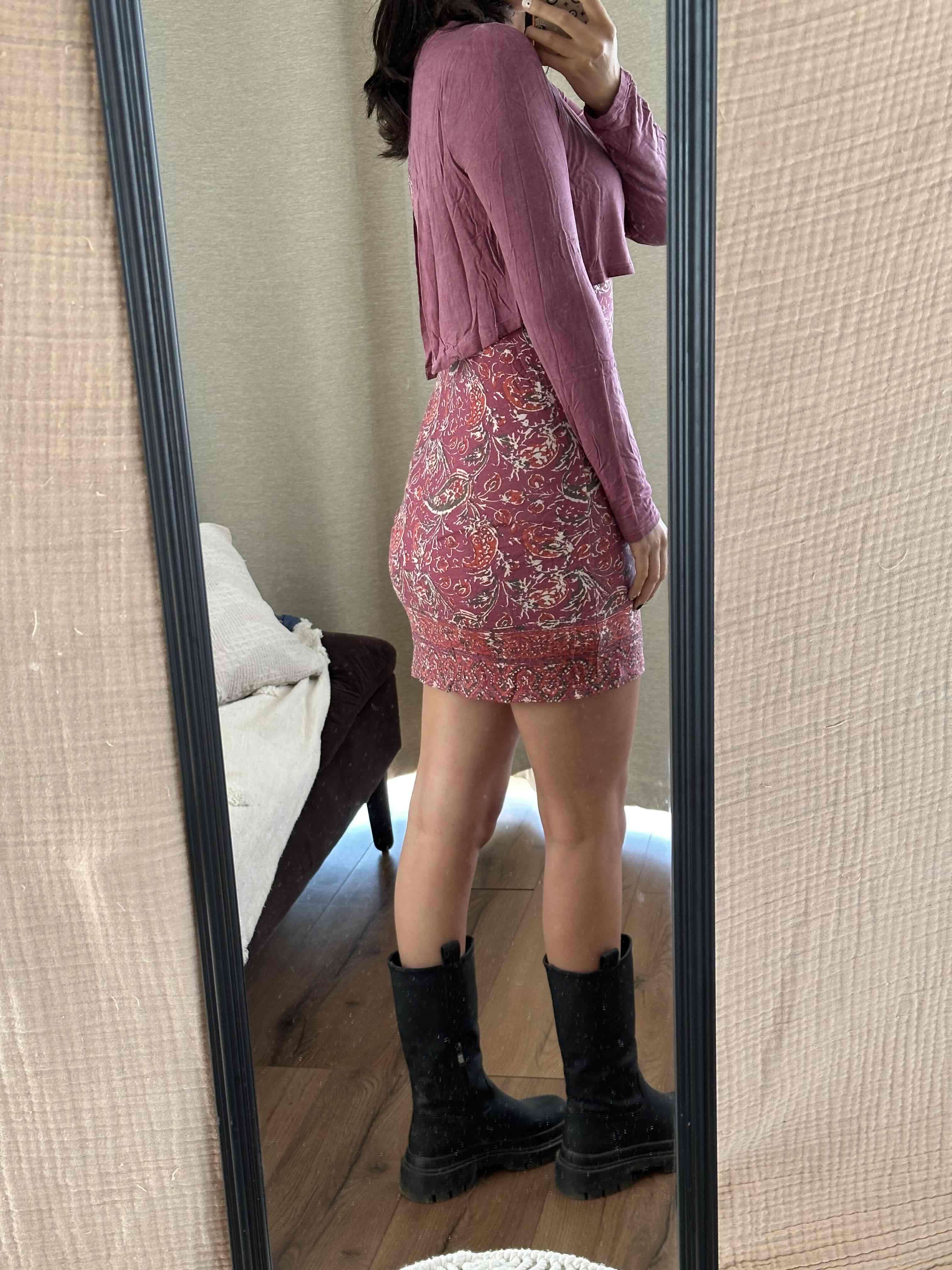 Vestido estampado con manga larga - miniatura 2