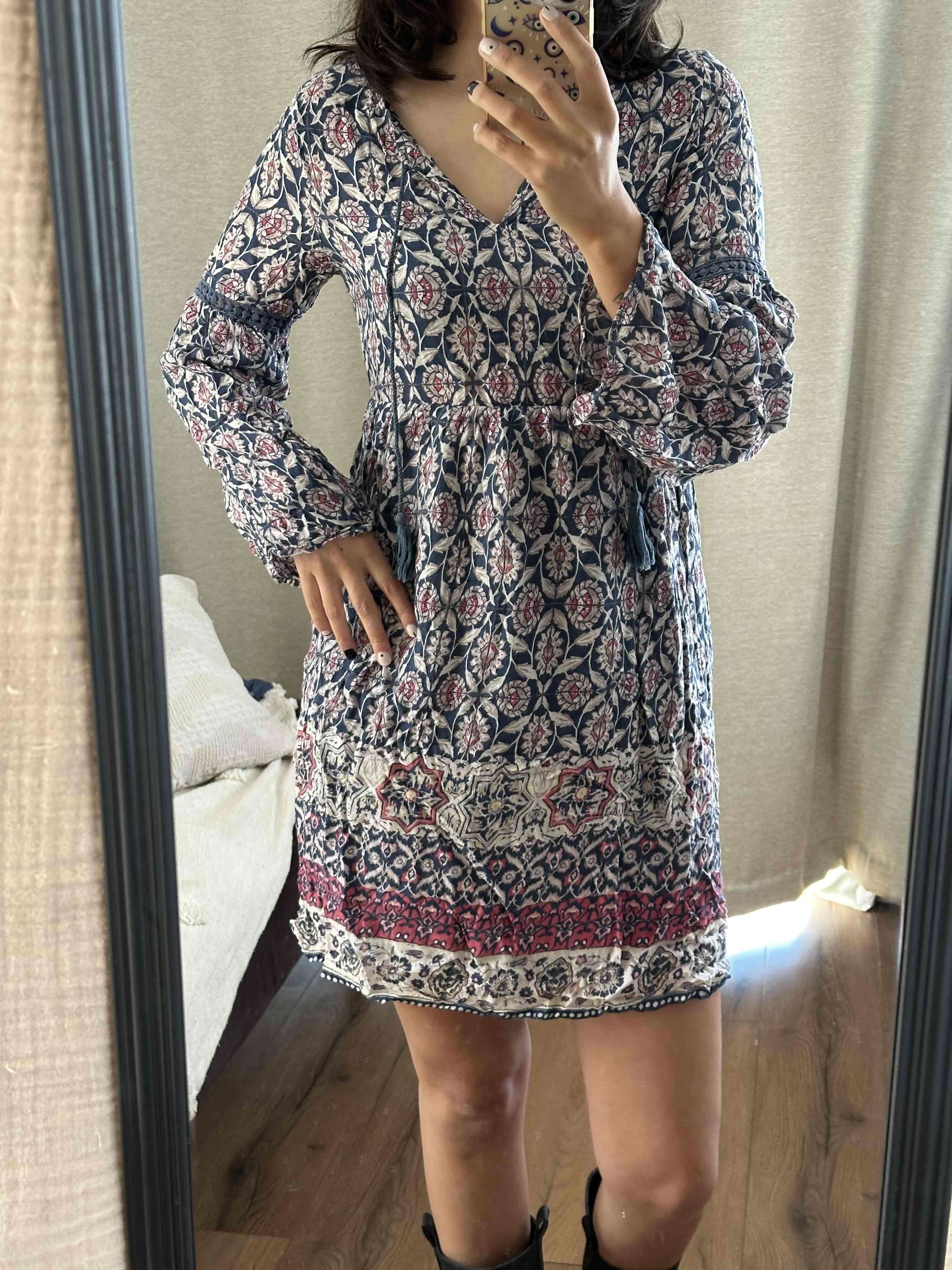 Vestido corto estampado floral