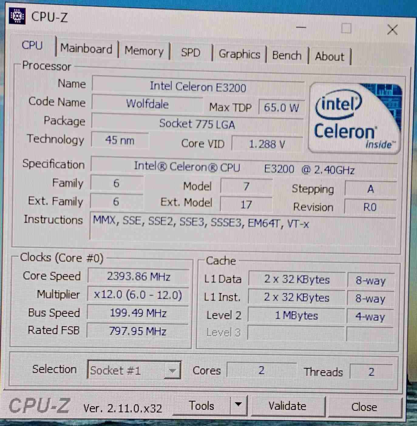 Procesador Intel Celeron 2.4GHz usado - miniatura 3