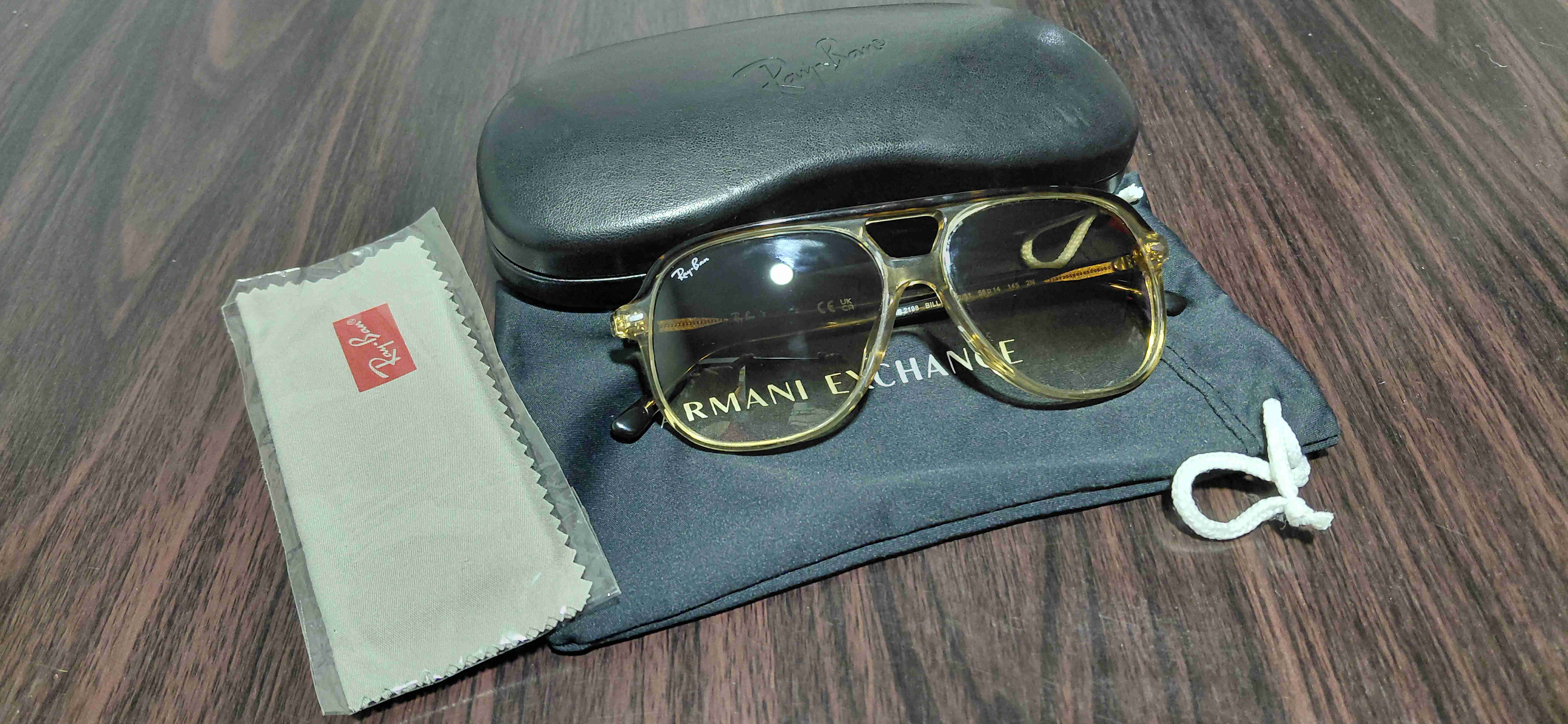 Lentes de sol Ray-Ban dorados - miniatura 3