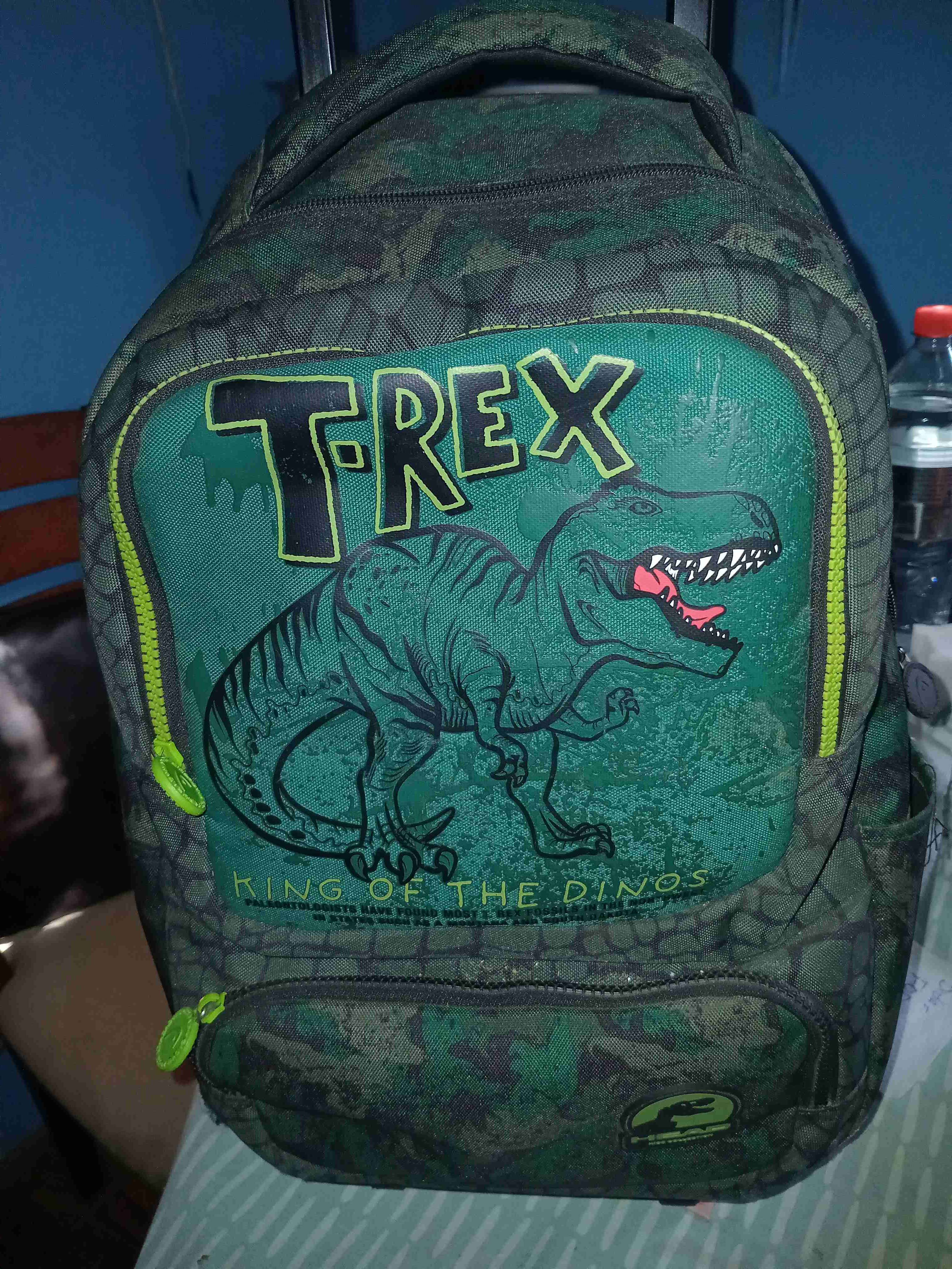 Mochila infantil T-Rex verde