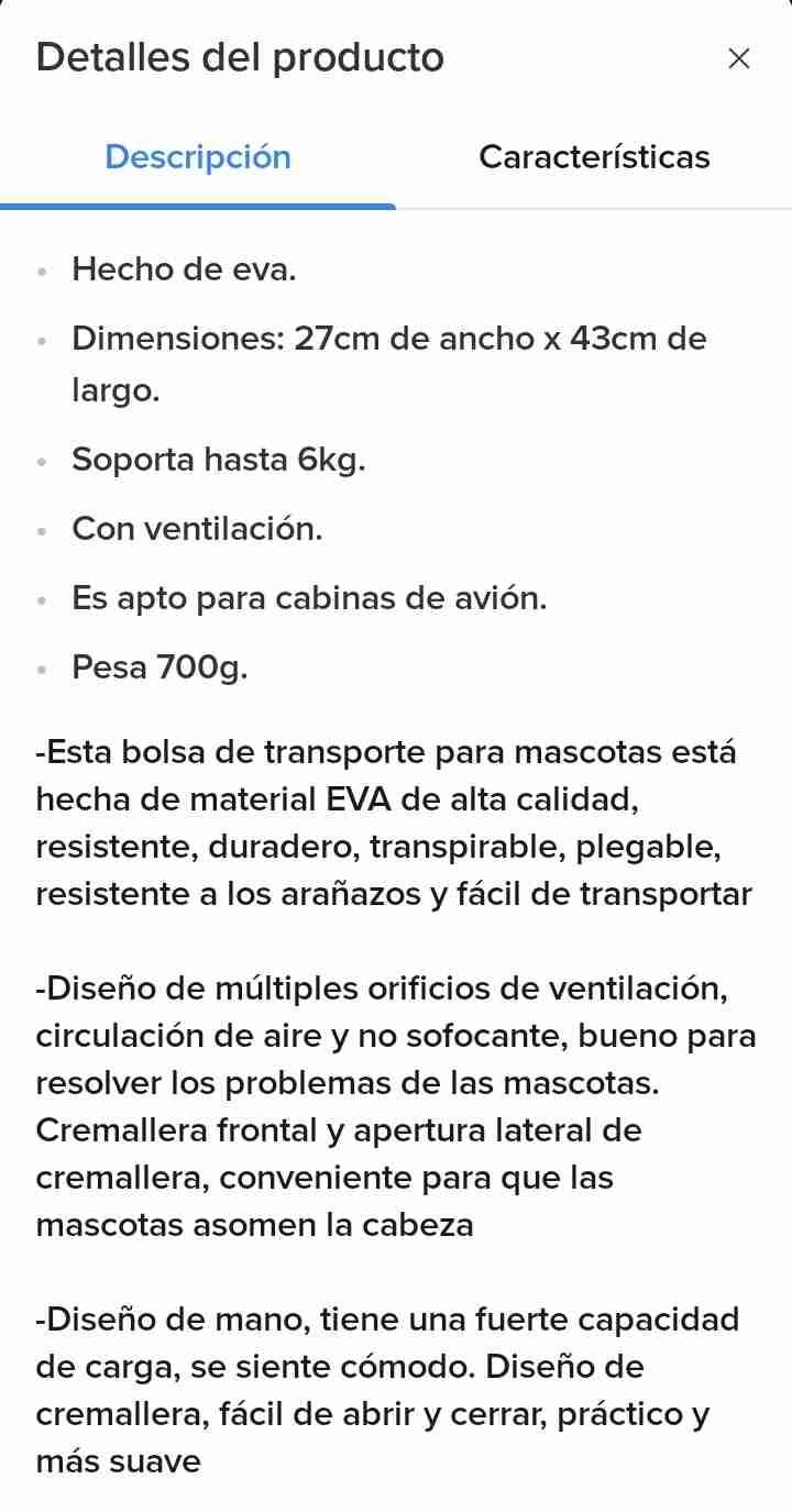 Bolso transportador para mascotas - miniatura 7