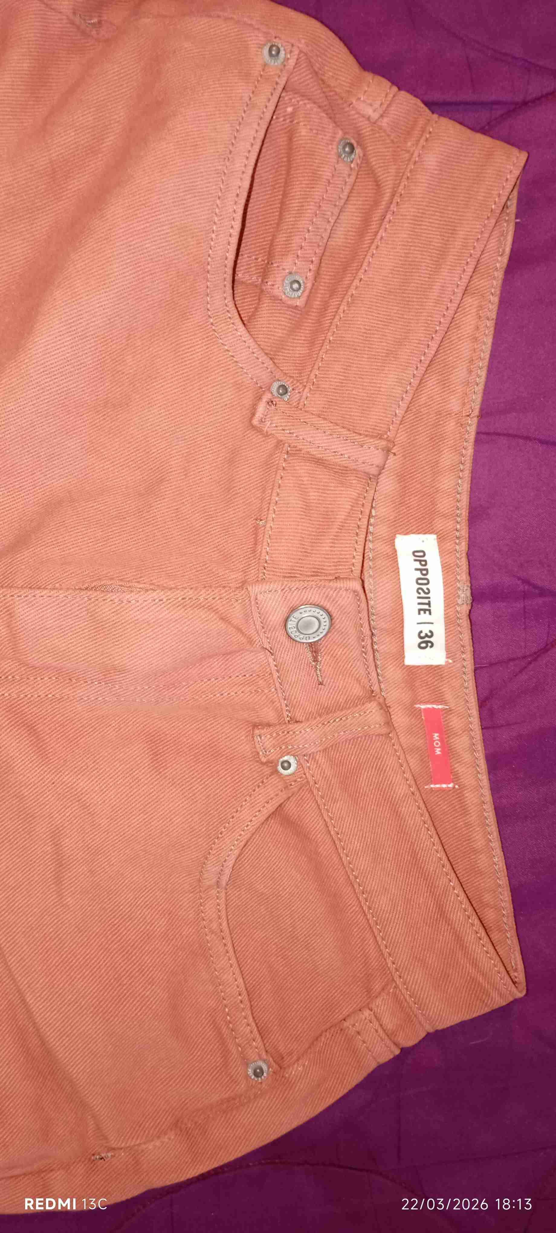 Pantalón rojo Opposite talla 36 - miniatura 3