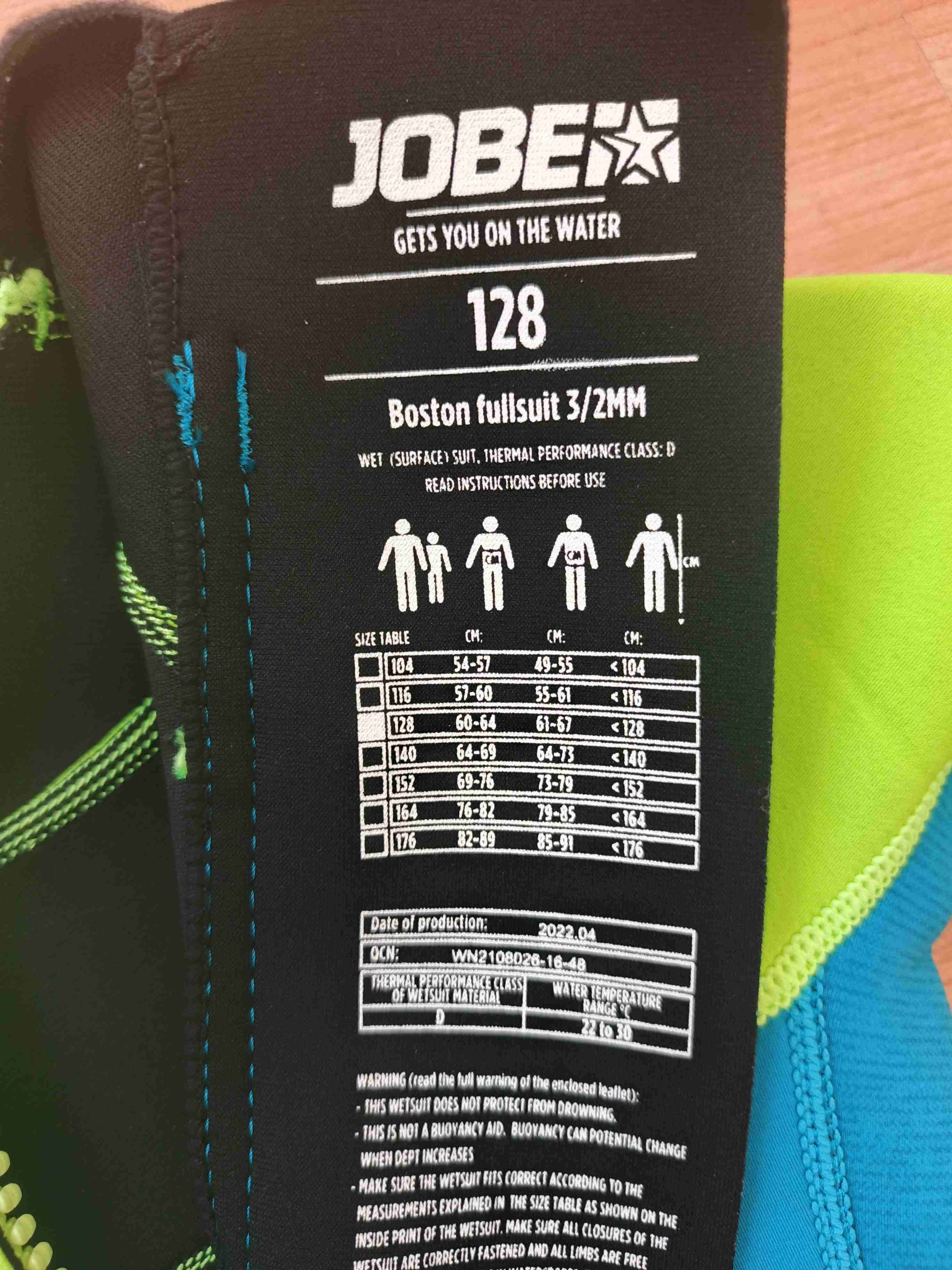 Traje de neopreno JOBE BOSTON SERIES 128 - miniatura 3